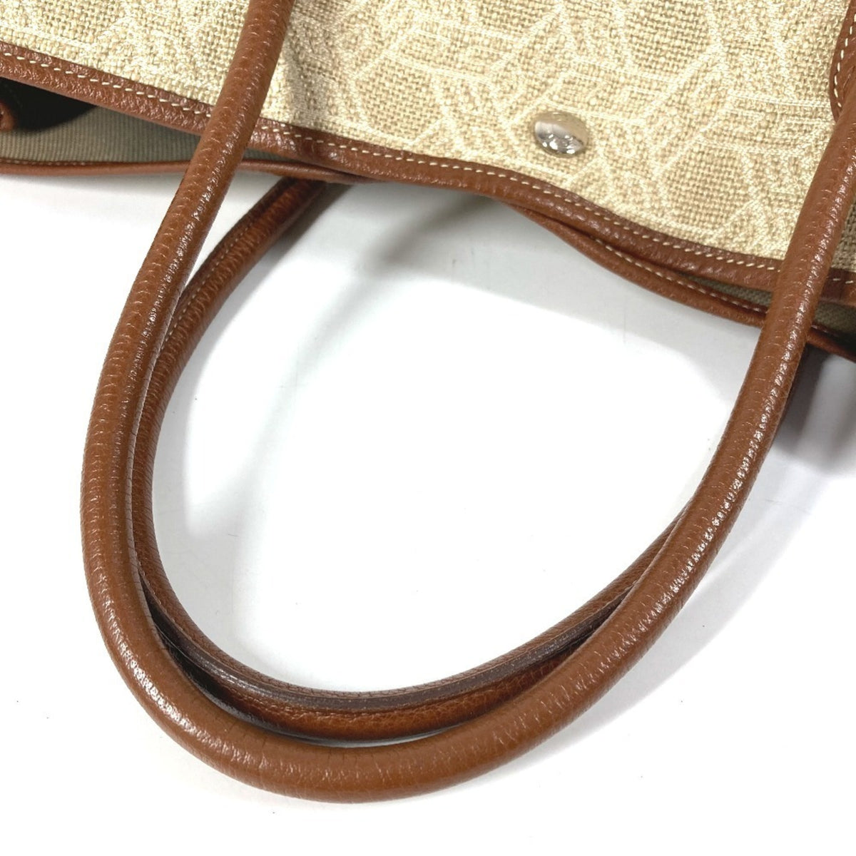 Hermes Beige Toile So H Boston Bag Shoulder Bag Tote Bag (Pre-Owned)
