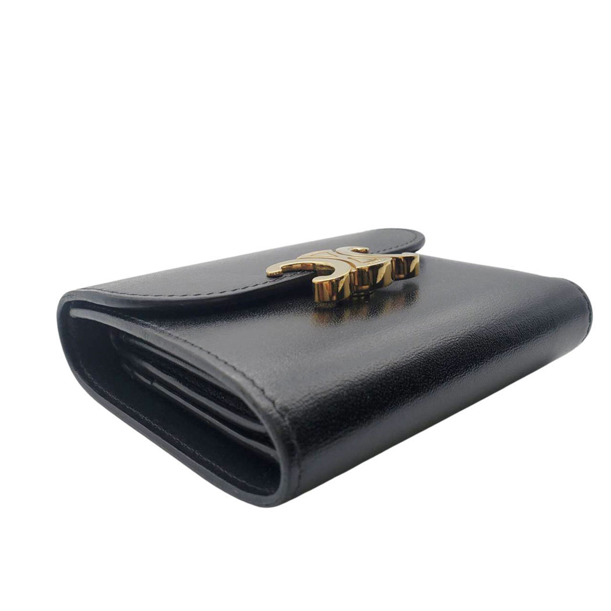 Celine Black Leather Wallet (Bi-Fold) (Pre-Owned)