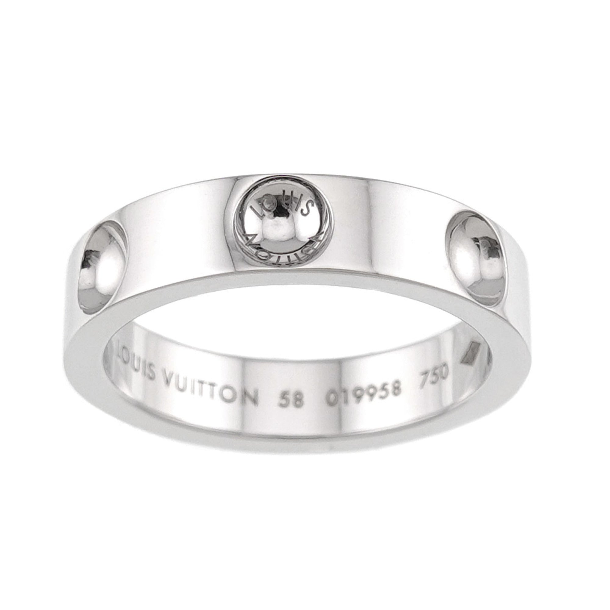 Louis Vuitton White Gold (18K) Band Ring (Pre-Owned)