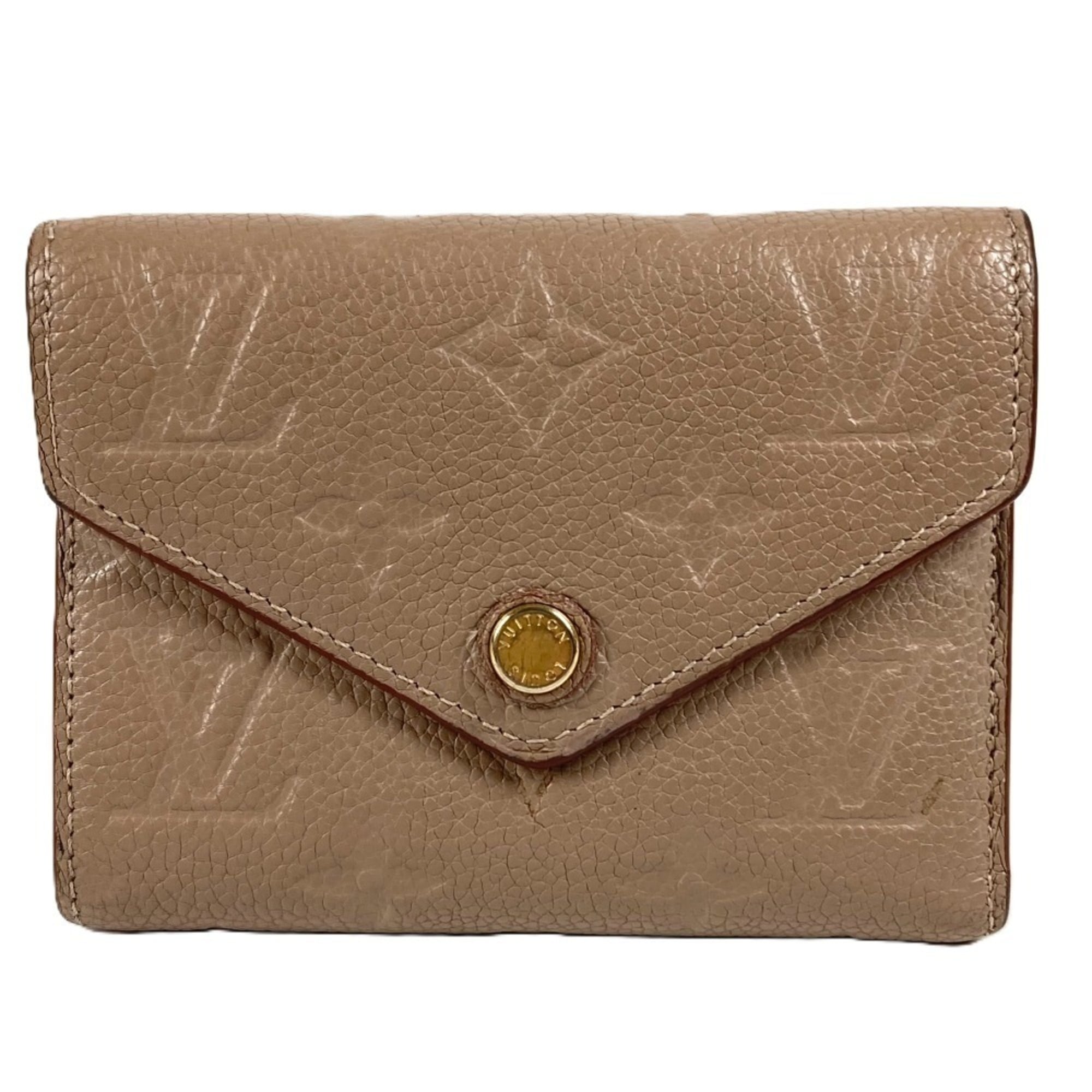Louis Vuitton Beige Monogram Empreinte Wallet (Tri-Fold) (Pre-Owned)