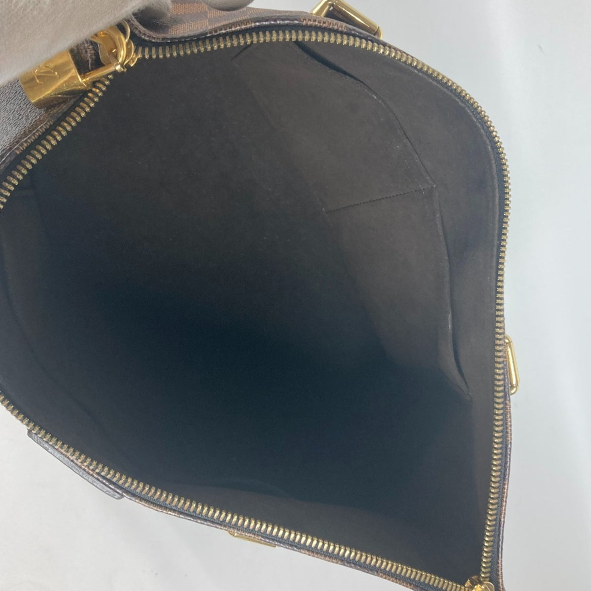 Louis Vuitton Black Brown Damier Canvas Noir Damier Canvas Leather Shoulder Bag Tote Bag (Pre-Owned)