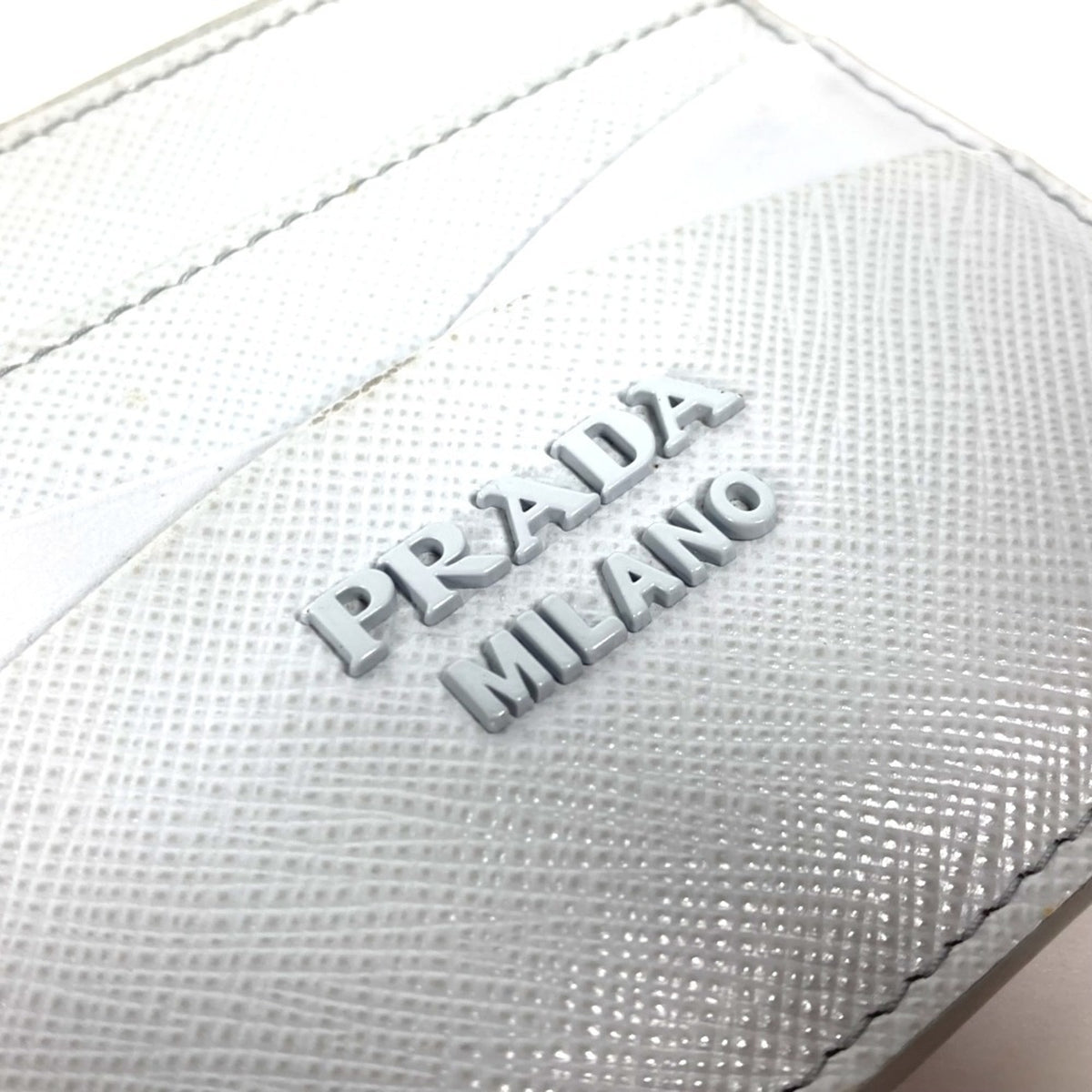 Prada Blue Saffiano Metal Coin Purse/Coin Case (Pre-Owned)