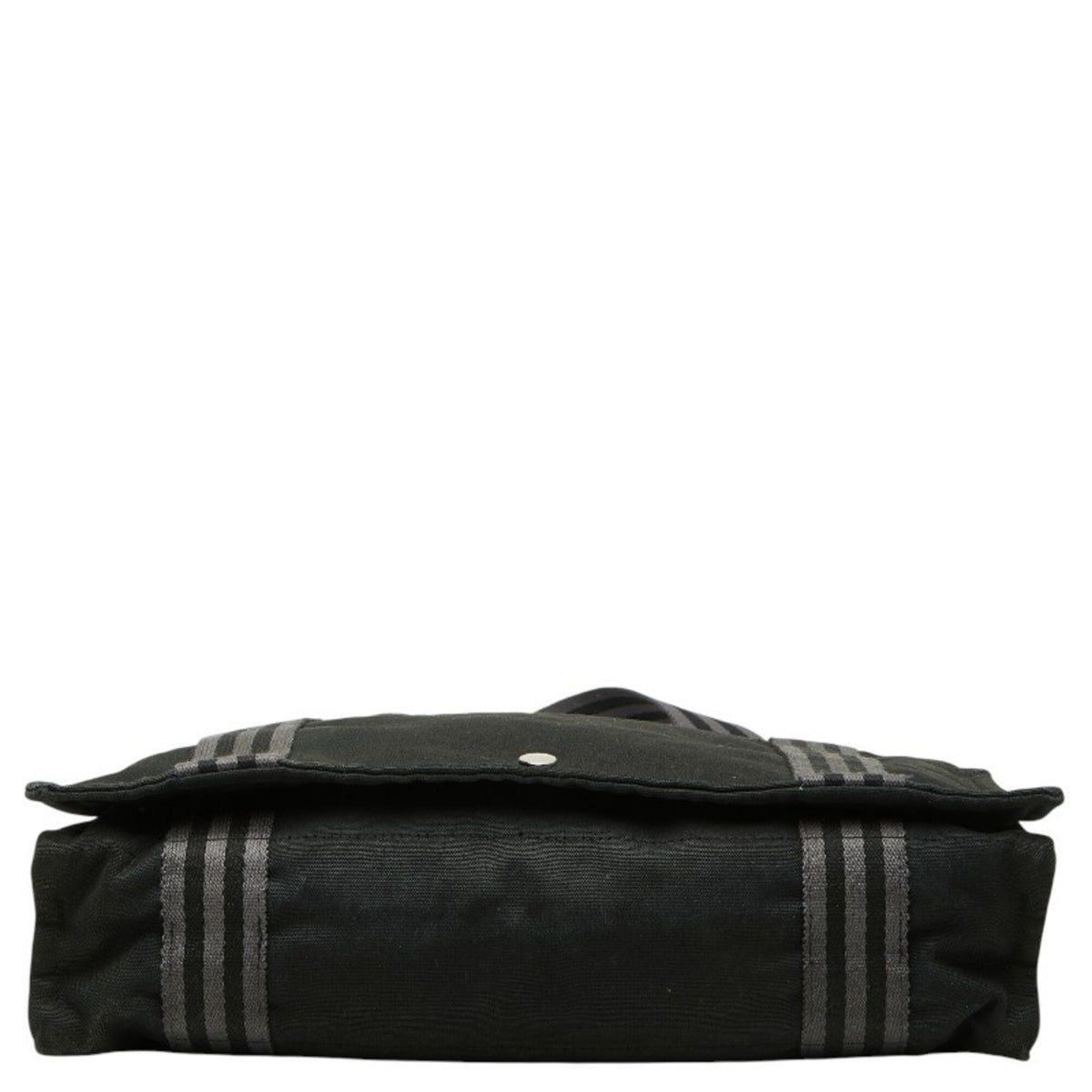 Hermes Black Gray Canvas Shoulder Bag (Pre-Owned)
