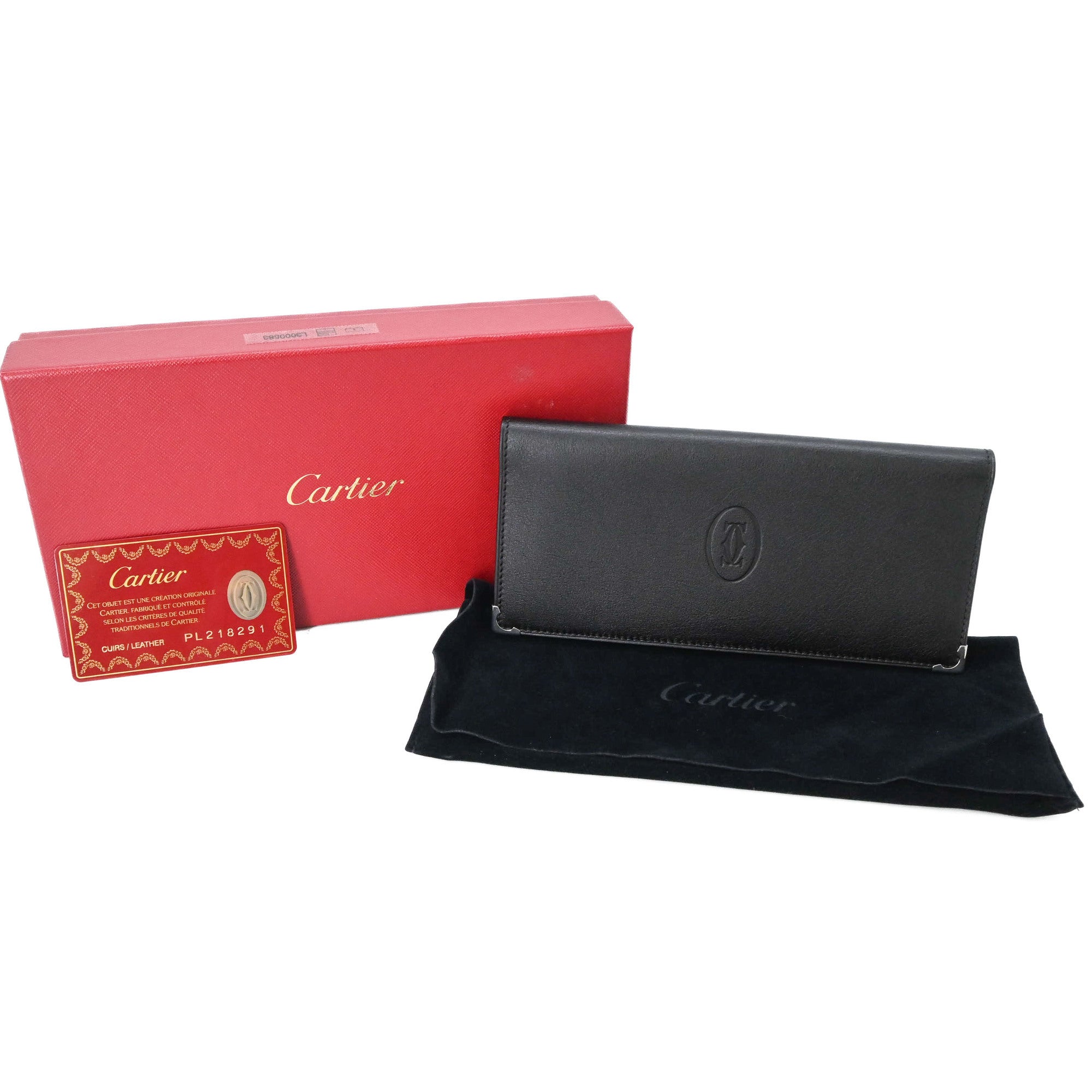 Cartier Black Bordeaux Leather (Pre-Owned)
