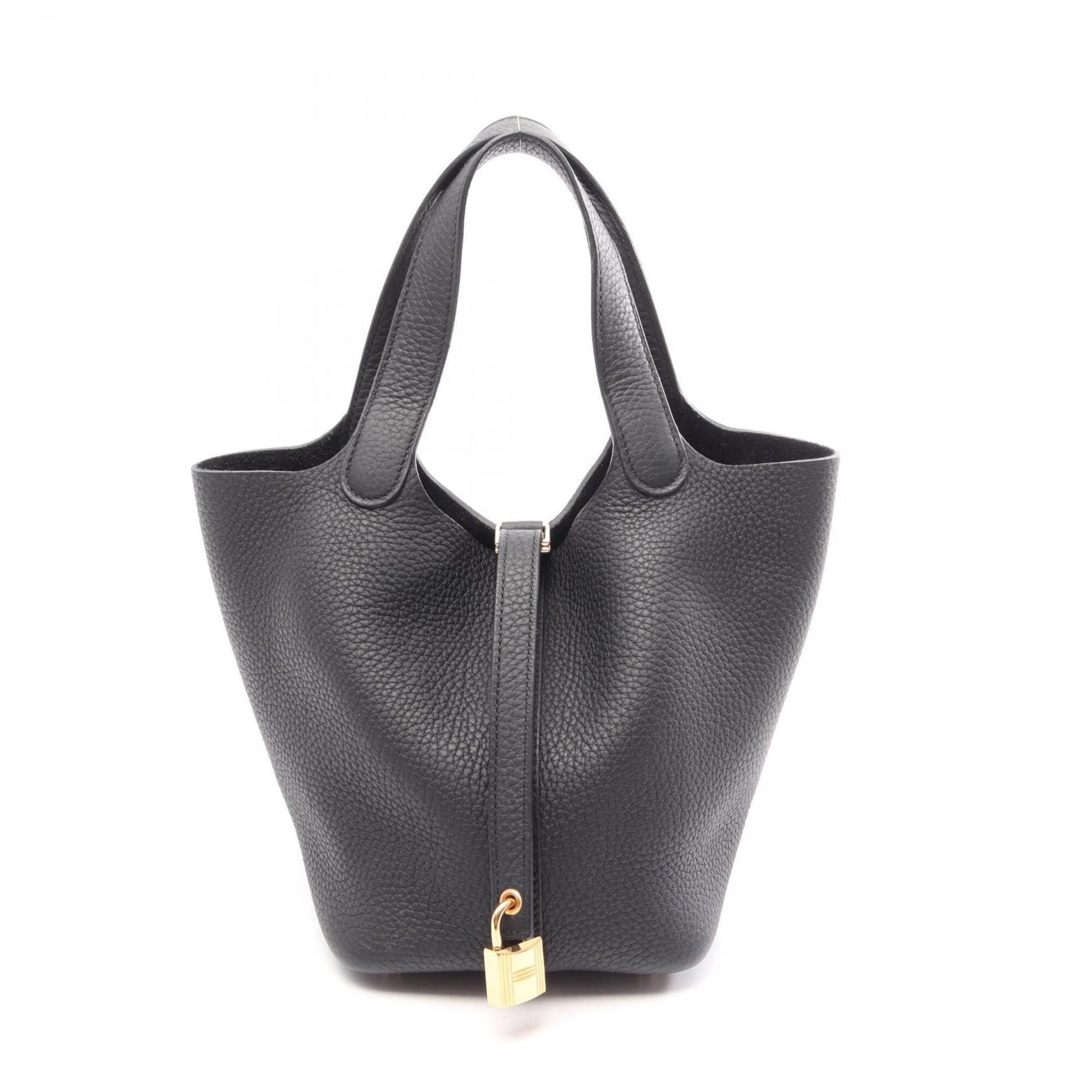 Hermes Black Taurillon Clemence Leather Handbag (Pre-Owned)