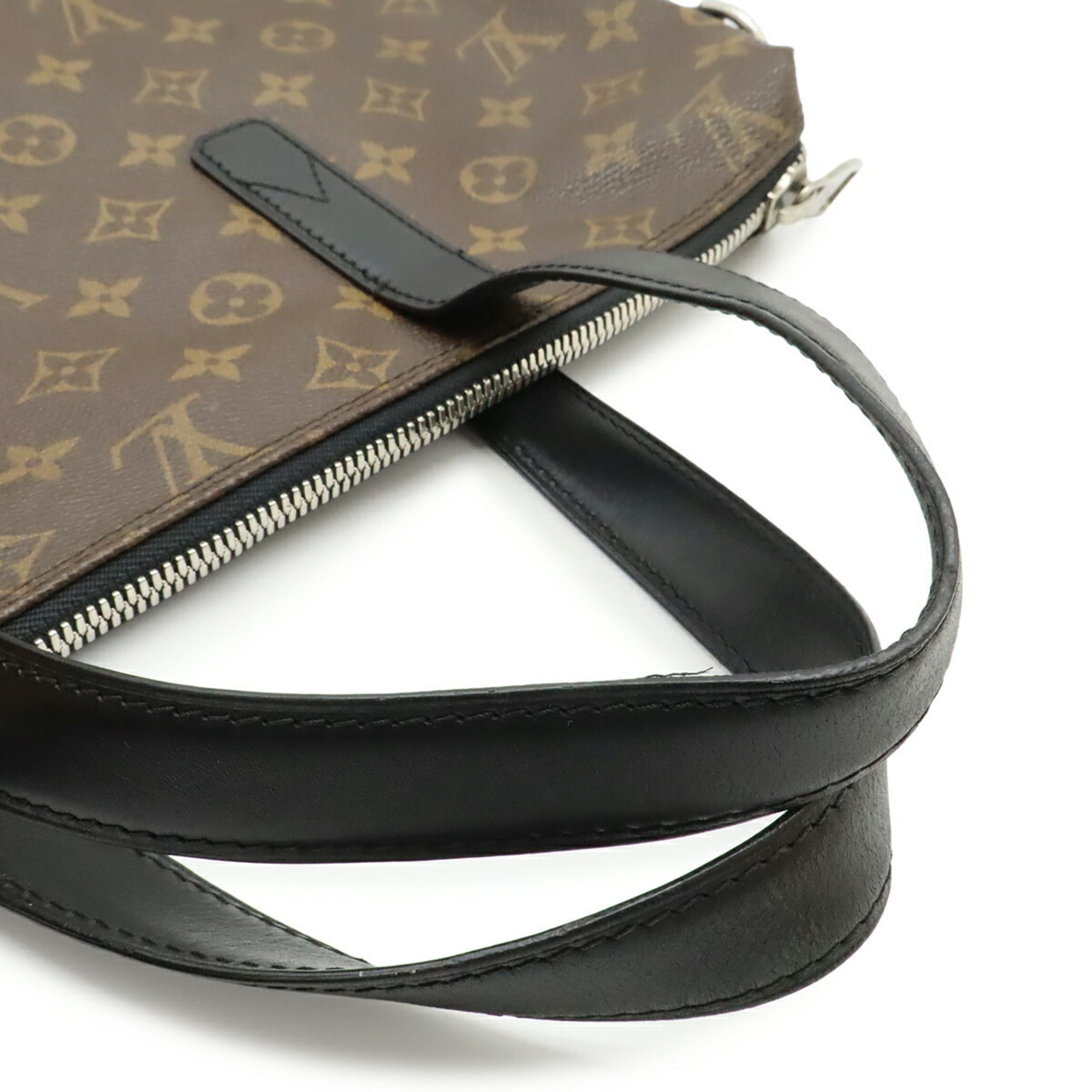 Louis Vuitton Monogram Black Brown Monogram Leather Handbag Tote Bag (Pre-Owned)