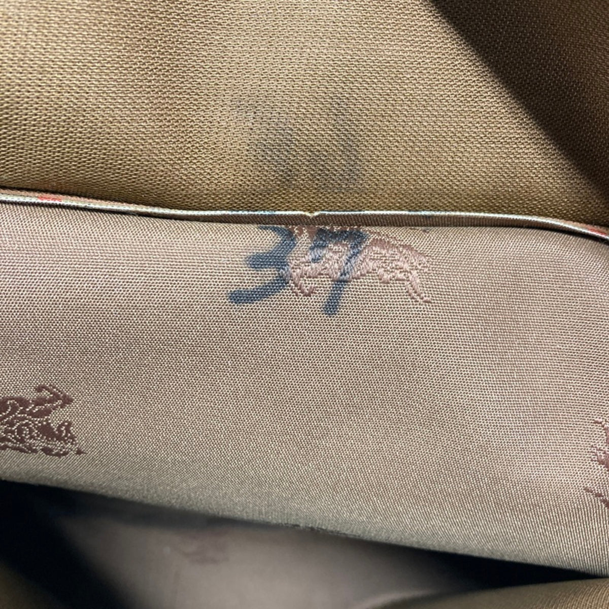 Burberry Beige Black Canvas Leather Pvc Shoulder Bag Tote Bag (Pre-Owned)