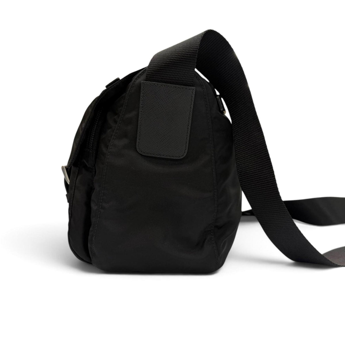 Prada Black Nylon Leather Shoulder Bag (Pre-Owned)