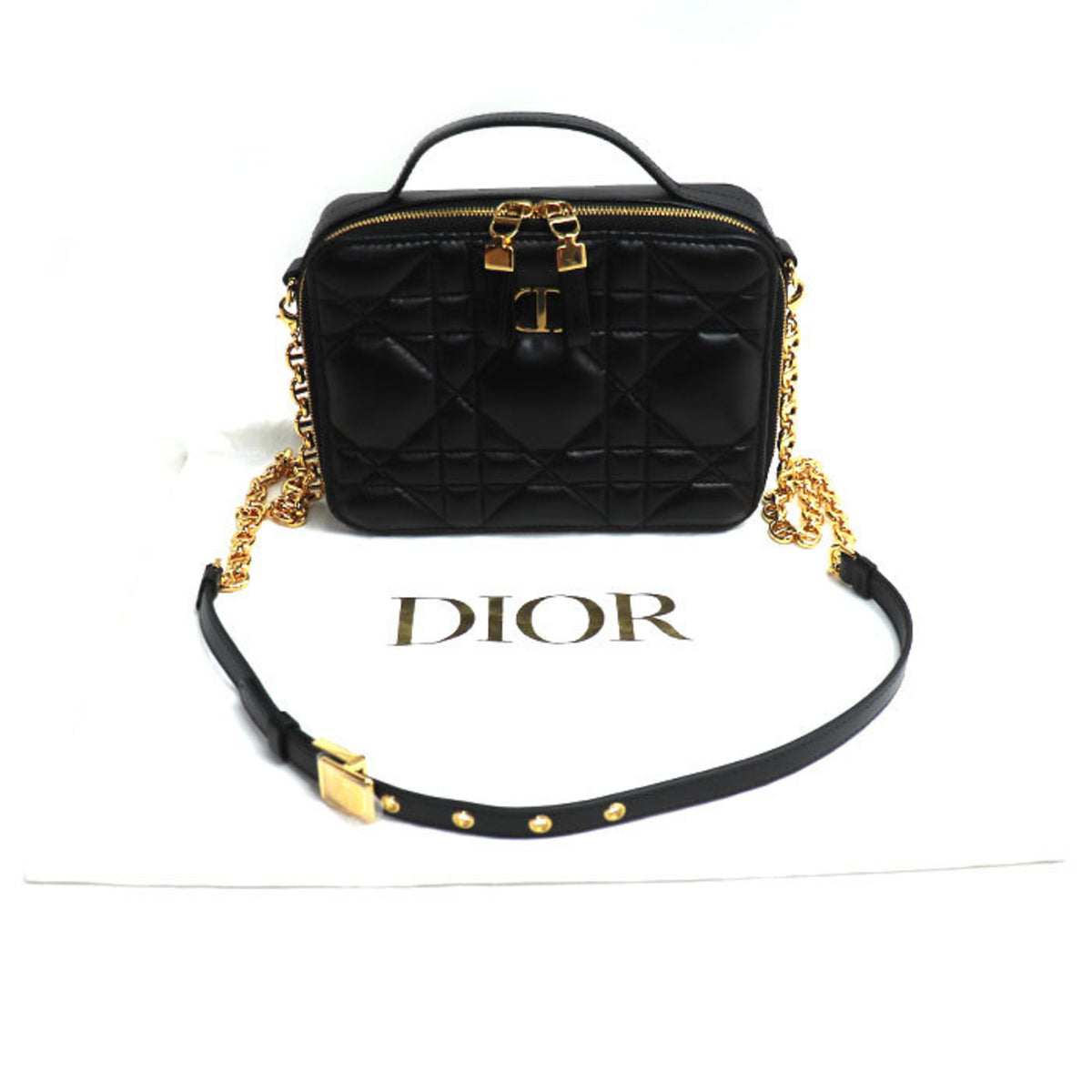 Christian Dior Black Leather Shoulder Bag (Pre-Owned)
