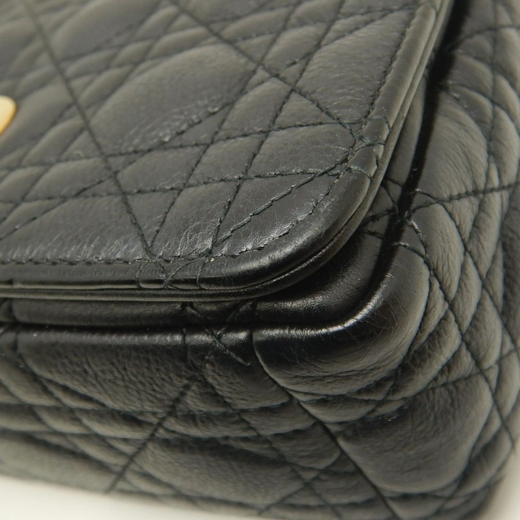 Christian Dior Black Leather Shoulder Bag (Pre-Owned)