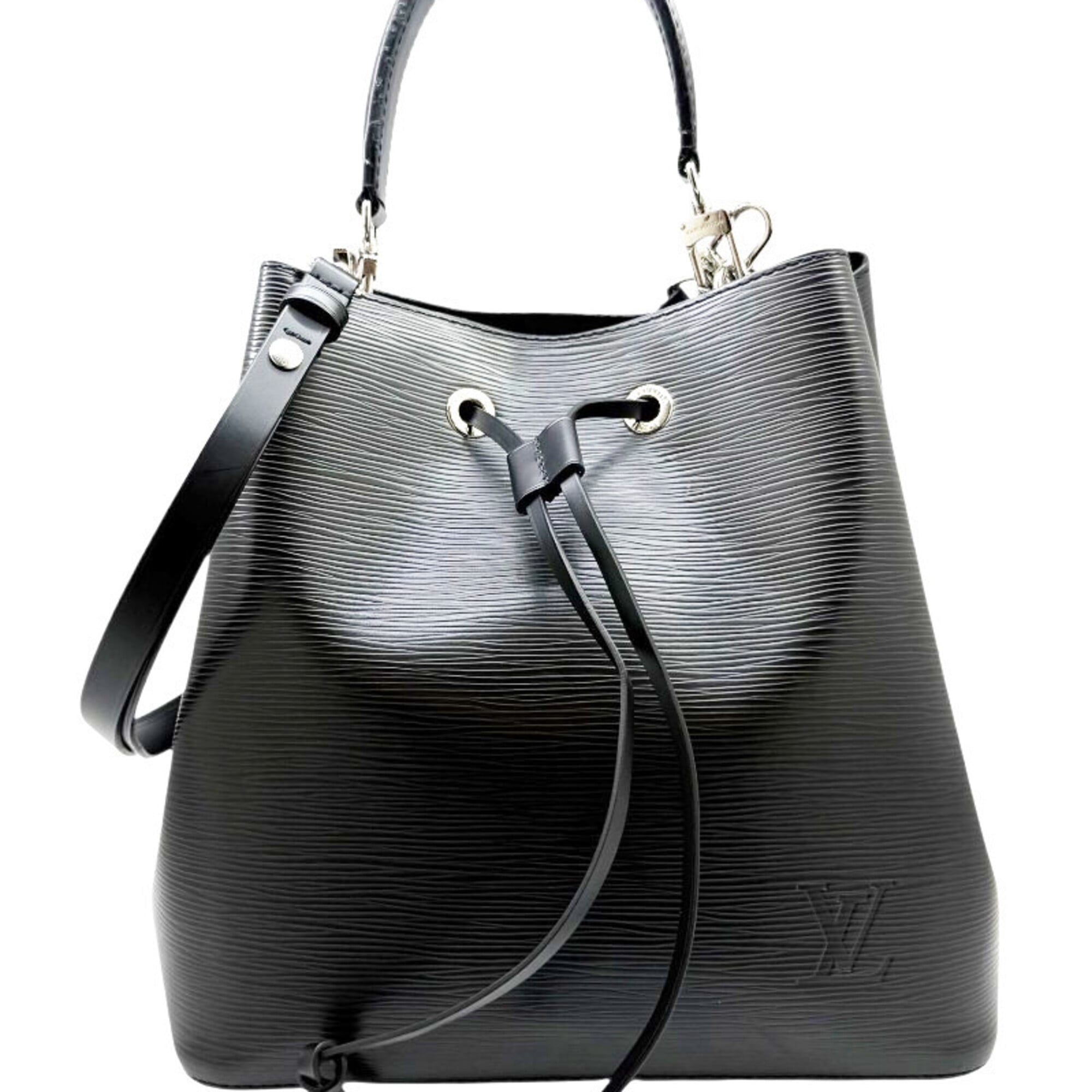 Louis Vuitton Noir Epi Leather Handbag Shoulder Bag (Pre-Owned)