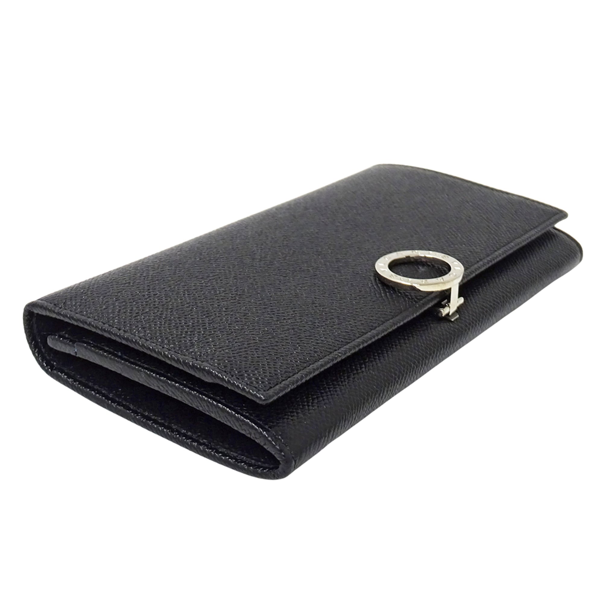 Bvlgari Black Leather Long Wallet (Bi-Fold) (Pre-Owned)