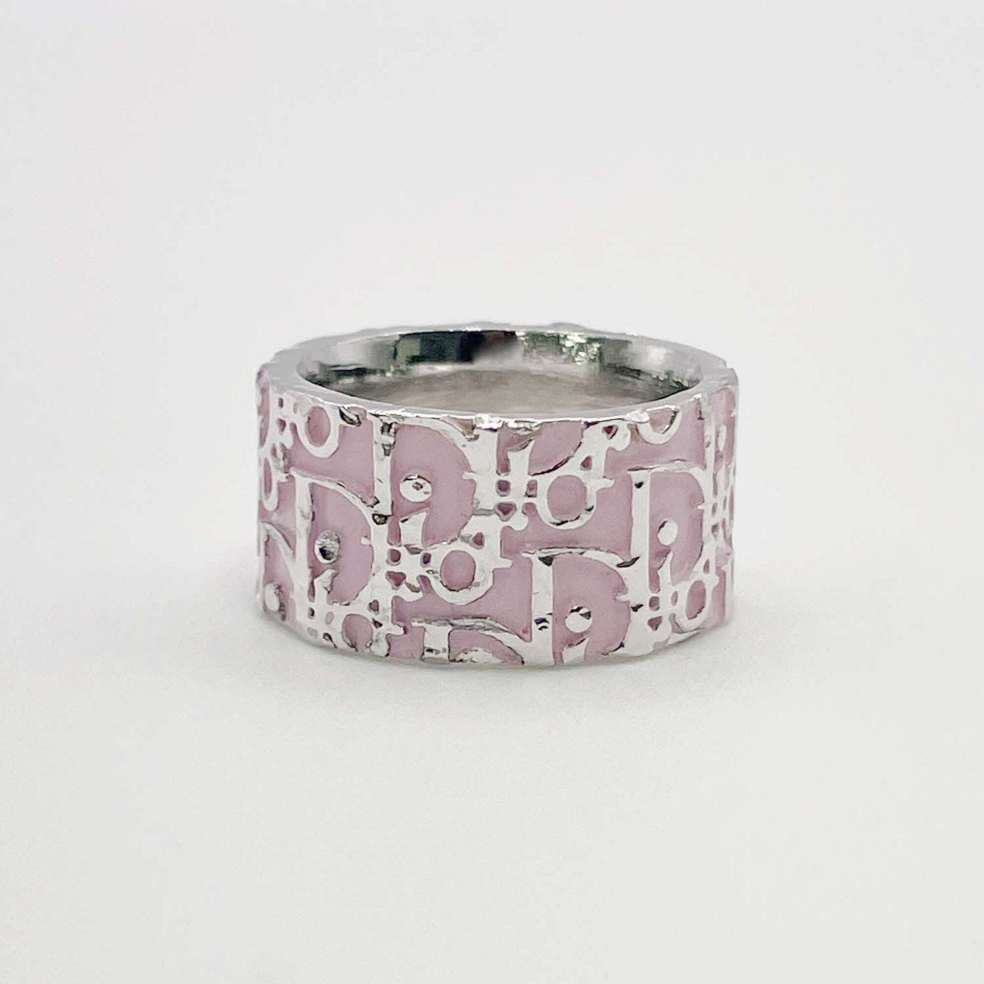 Christian Dior Pink Metal Band Ring (Pre-Owned)