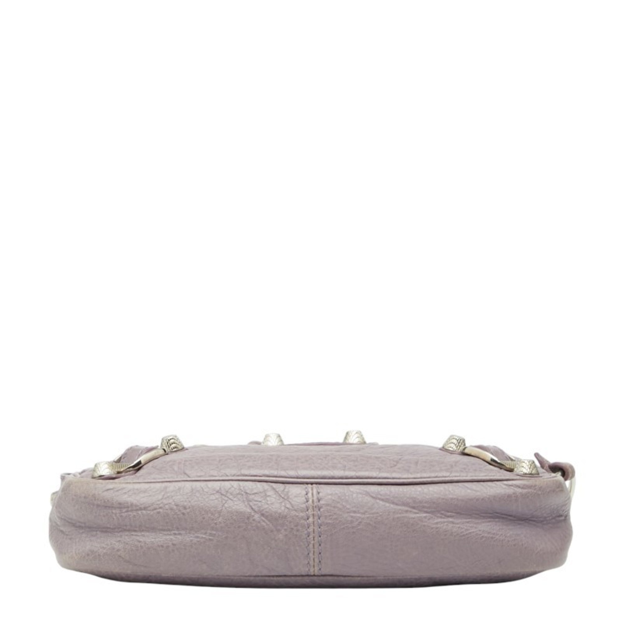 Balenciaga Purple Leather Shoulder Bag (Pre-Owned)
