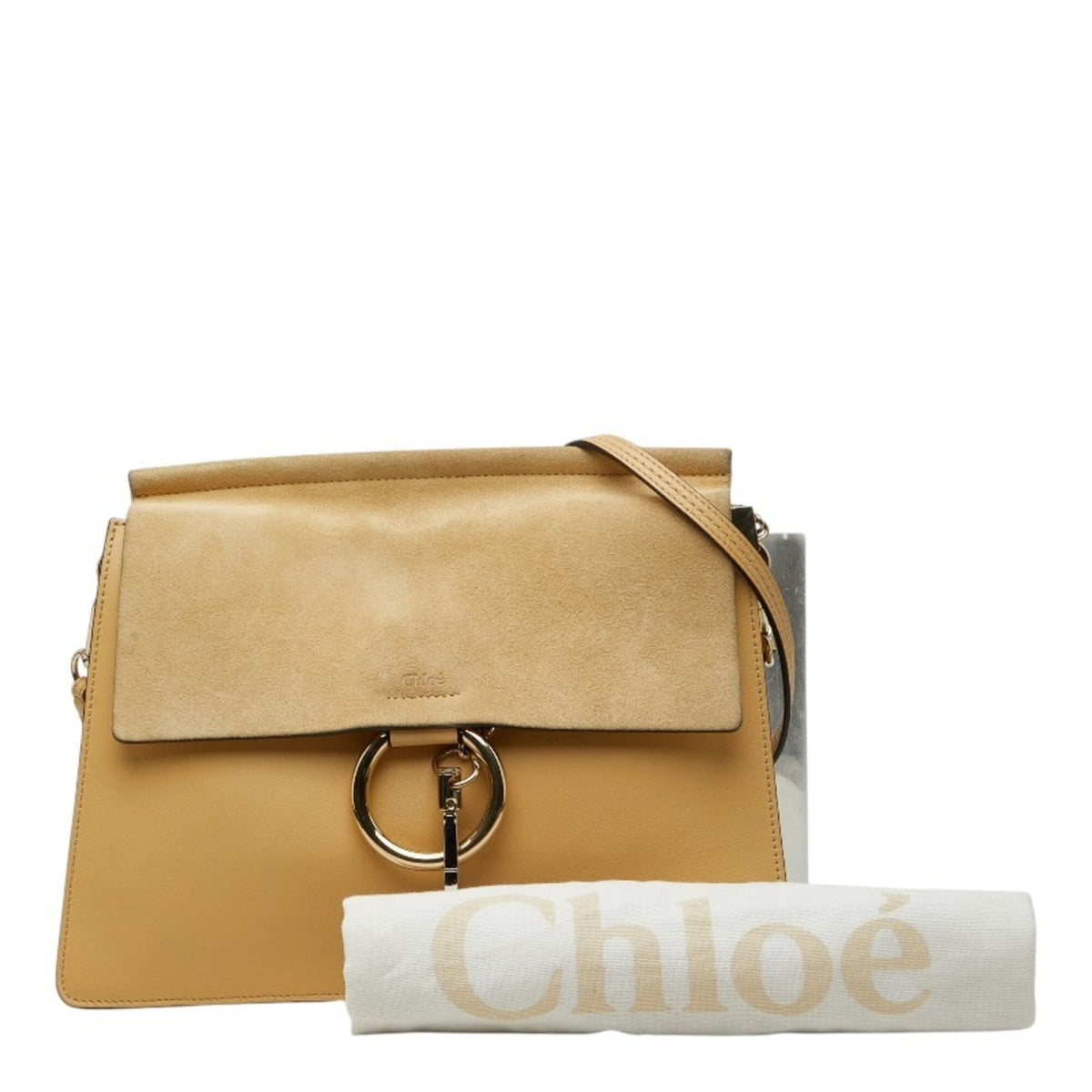 Chloé Beige Leather Suede Shoulder Bag (Pre-Owned)