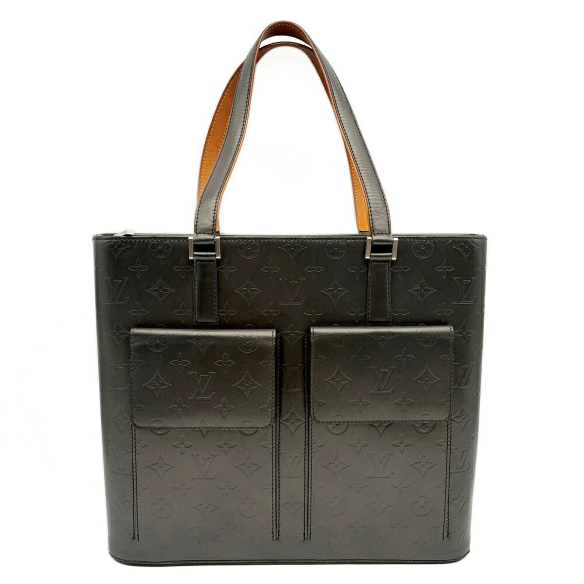 Louis Vuitton Noir Monogram Leather Tote Bag (Pre-Owned)