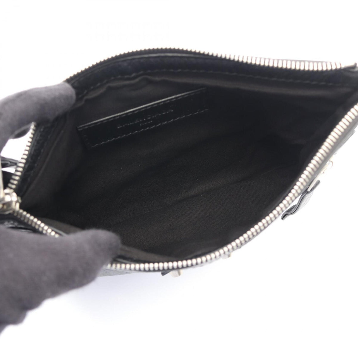 Balenciaga Black Leather Clutch Bag (Pre-Owned)