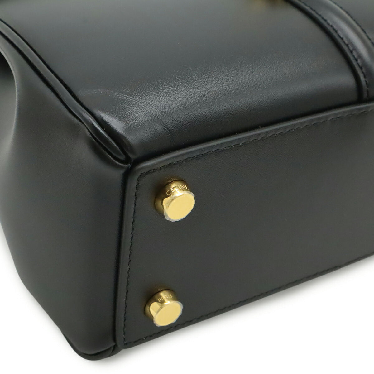 Celine Black Leather Handbag Shoulder Bag (Pre-Owned)