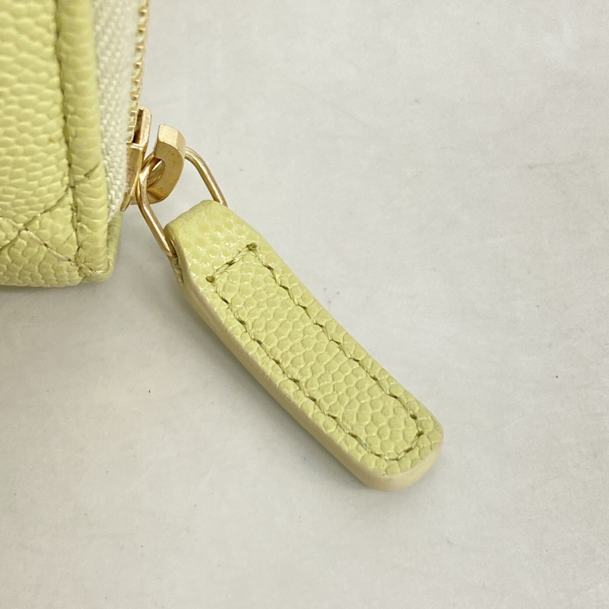 Chanel Light Green Grained Calfskin Coin Purse/Coin Case (Pre-Owned)