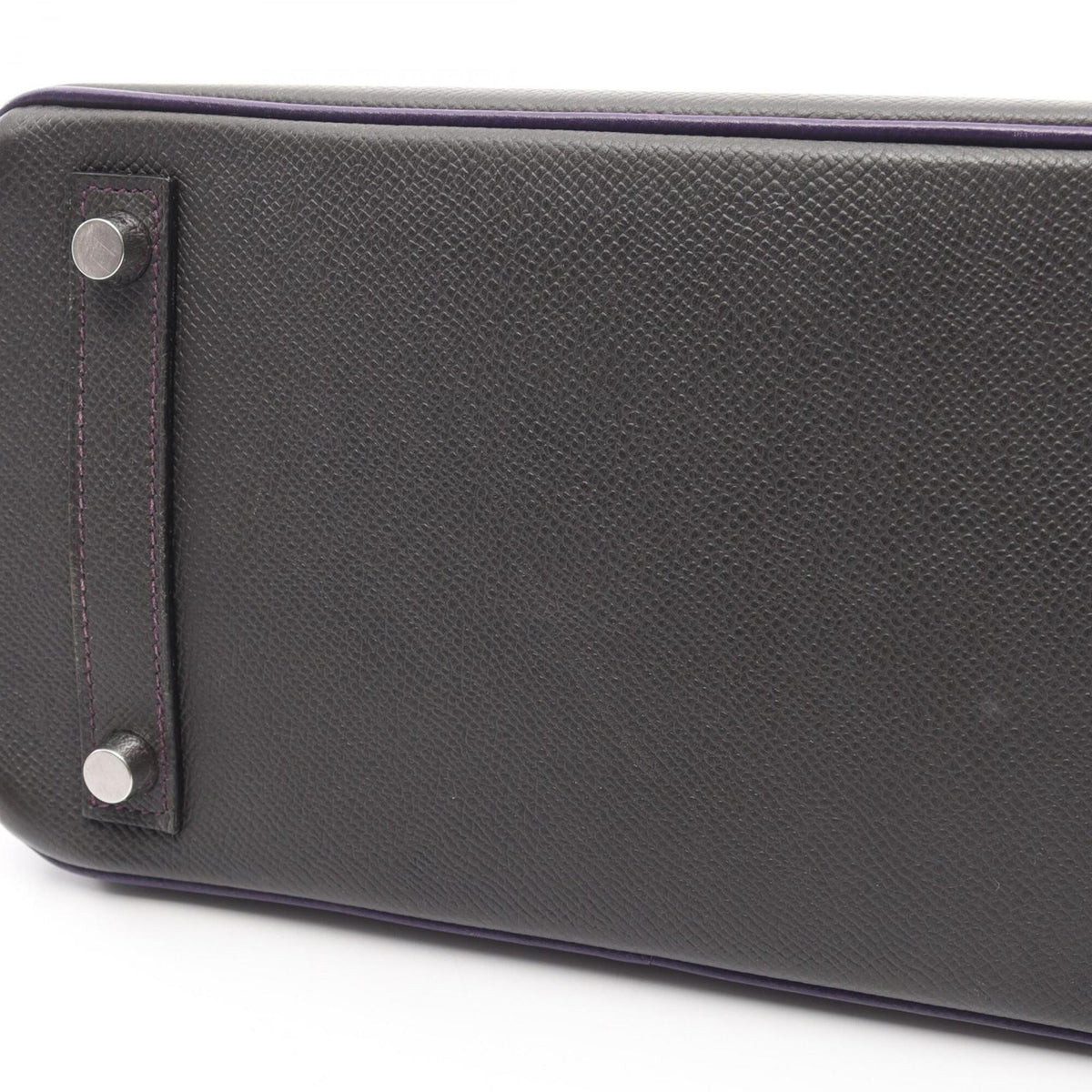 Hermes Graphite Gray Purple Violet Epsom Leather Handbag (Pre-Owned)