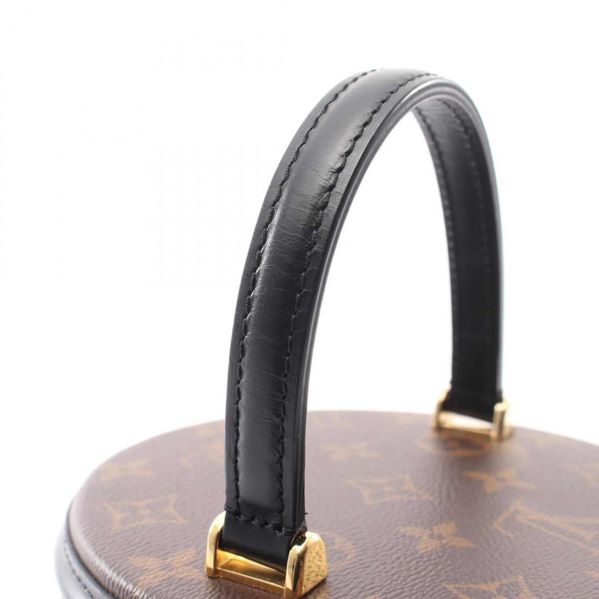 Louis Vuitton Black Brown Monogram Reverse Coated Canvas Leather Handbag (Pre-Owned)