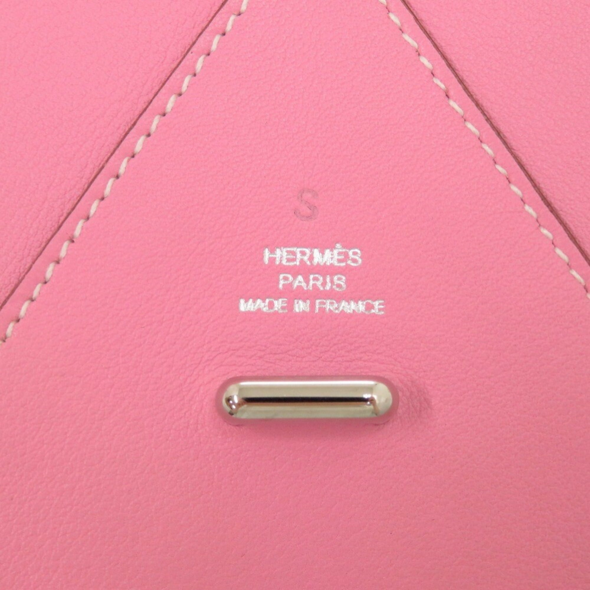 Hermes Pink White Leather Pouch (Pre-Owned)