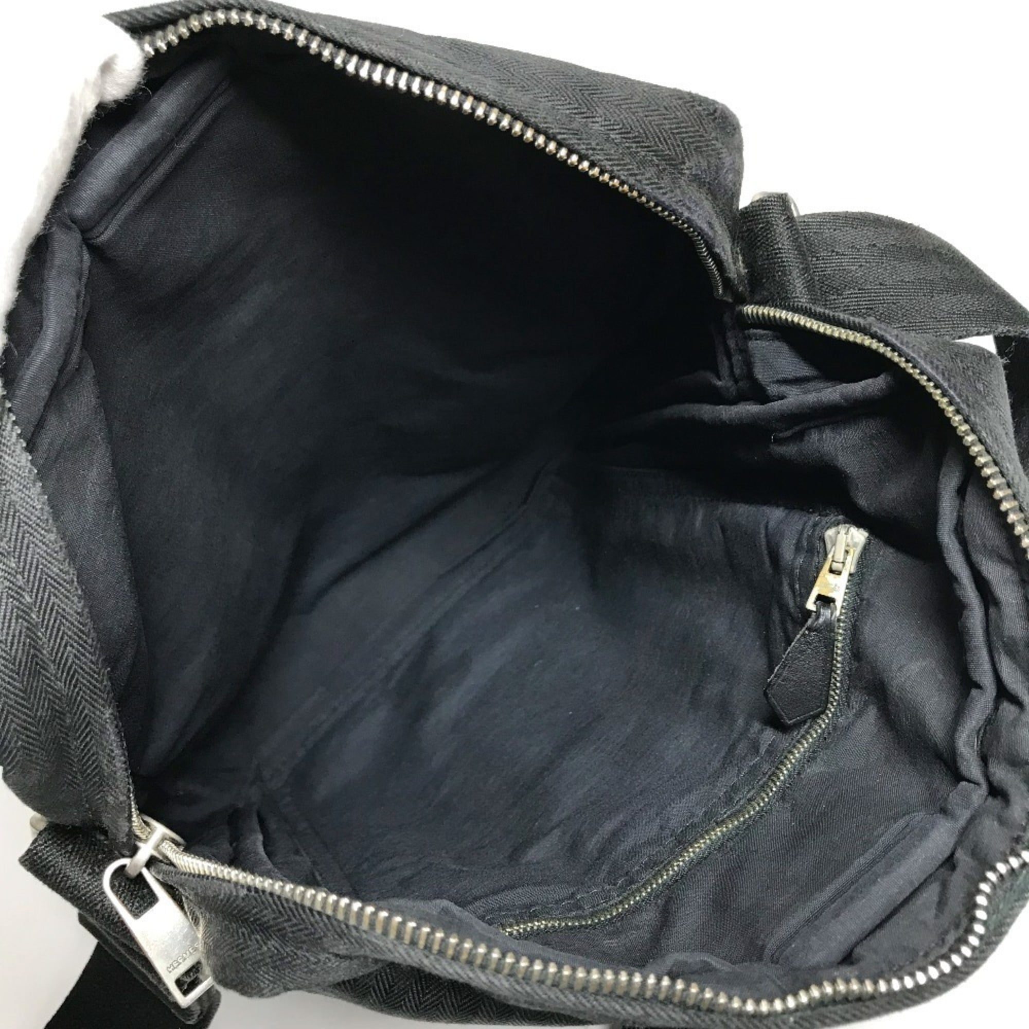 Hermes Black Cotton Pochette Shoulder Bag (Pre-Owned)