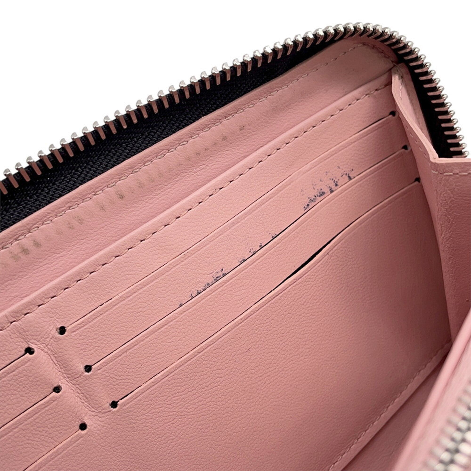 Louis Vuitton Mahina Pink Mahina Leather Long Wallet (Bi-Fold) (Pre-Owned)