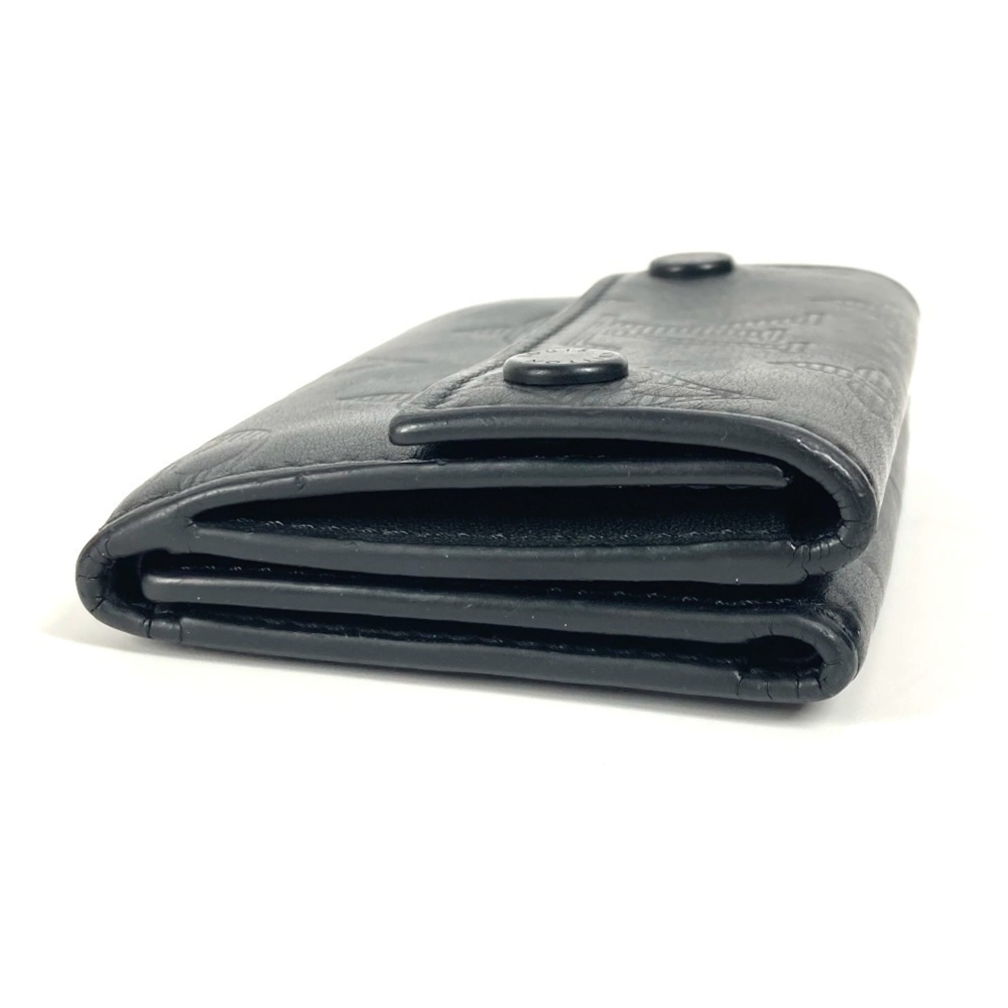 Louis Vuitton Monogram Shadow Black Noir Monogram Shadow Wallet (Tri-Fold) (Pre-Owned)