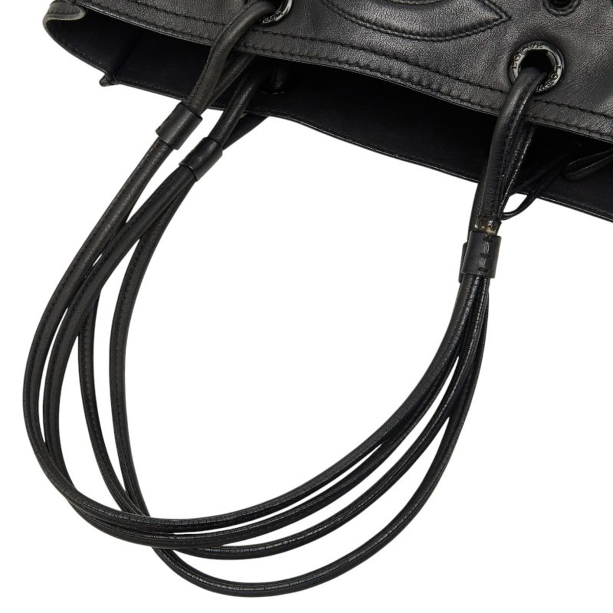 Loewe Black Leather Shoulder Bag Tote Bag (Pre-Owned)