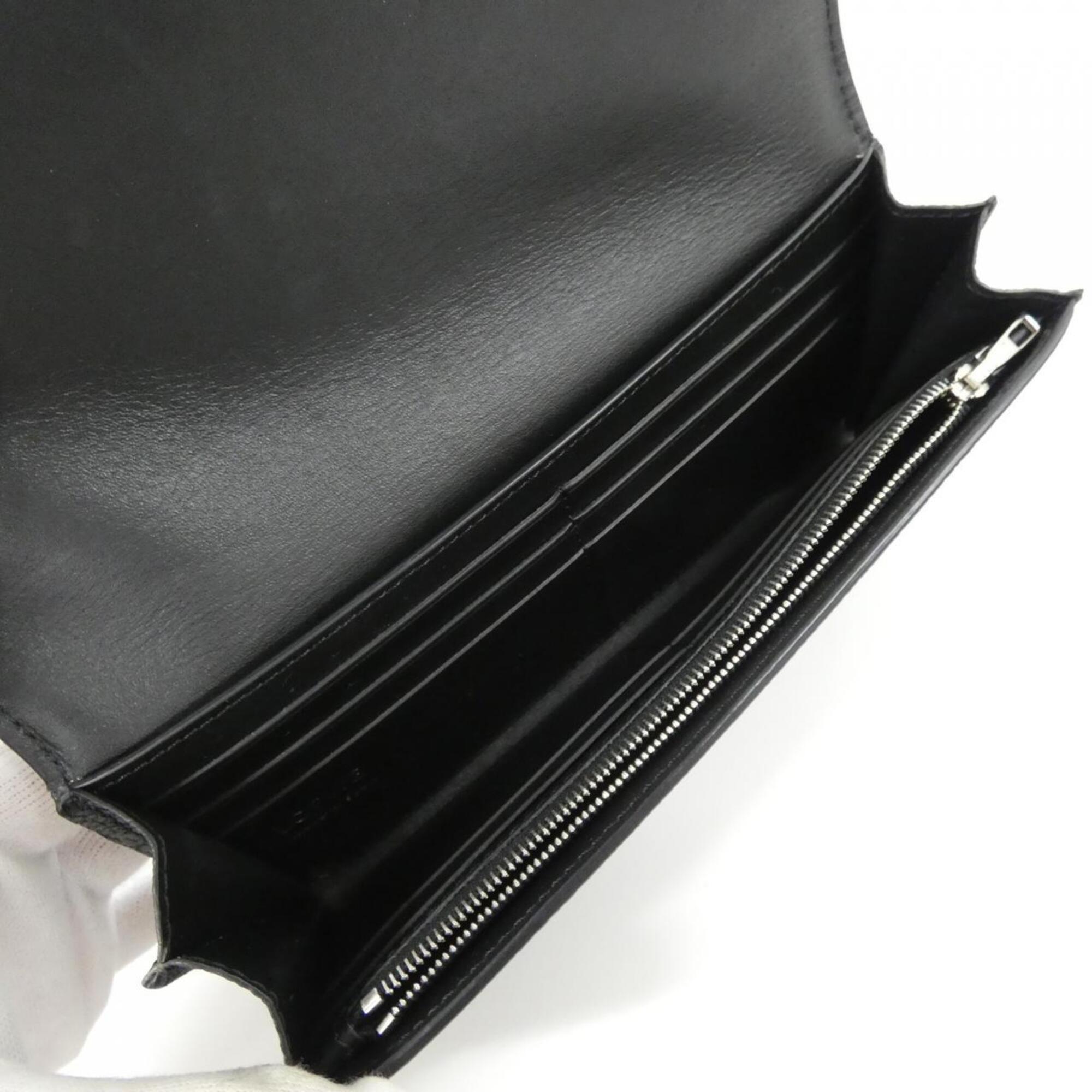 Loewe Black Leather Long Wallet (Bi-Fold) (Pre-Owned)