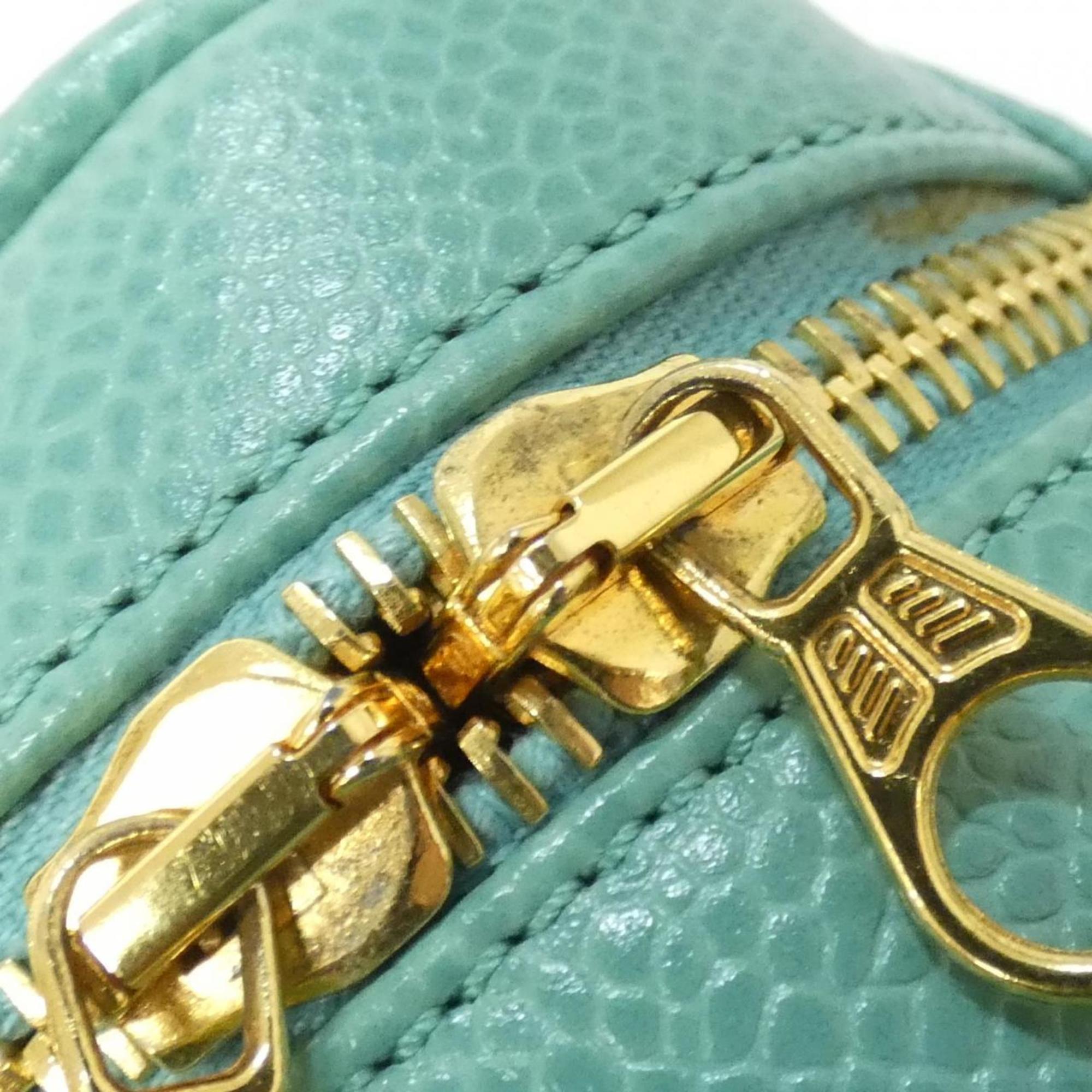 Chanel Green Grained Calfskin Handbag (Pre-Owned)