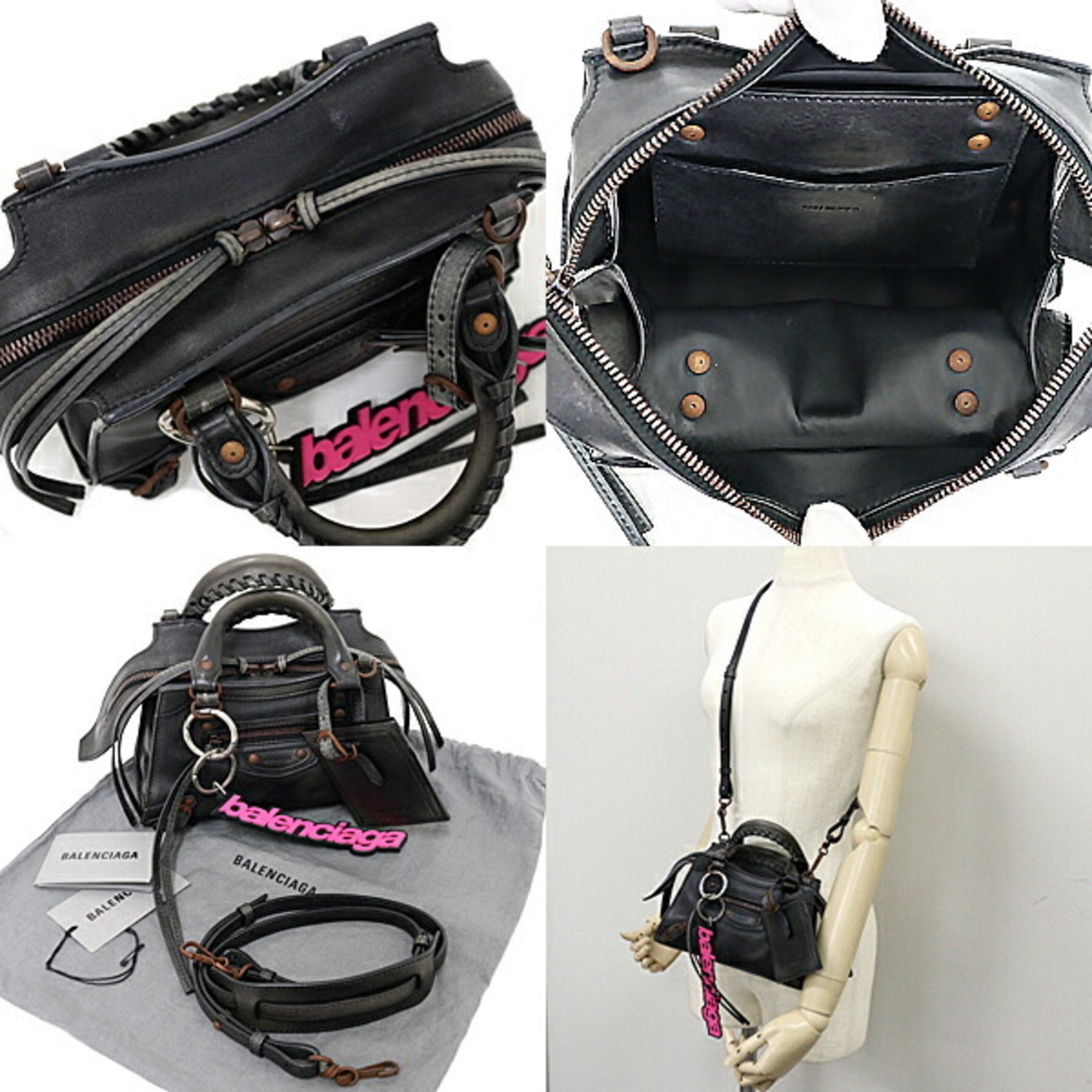 Balenciaga Black Leather Handbag (Pre-Owned)
