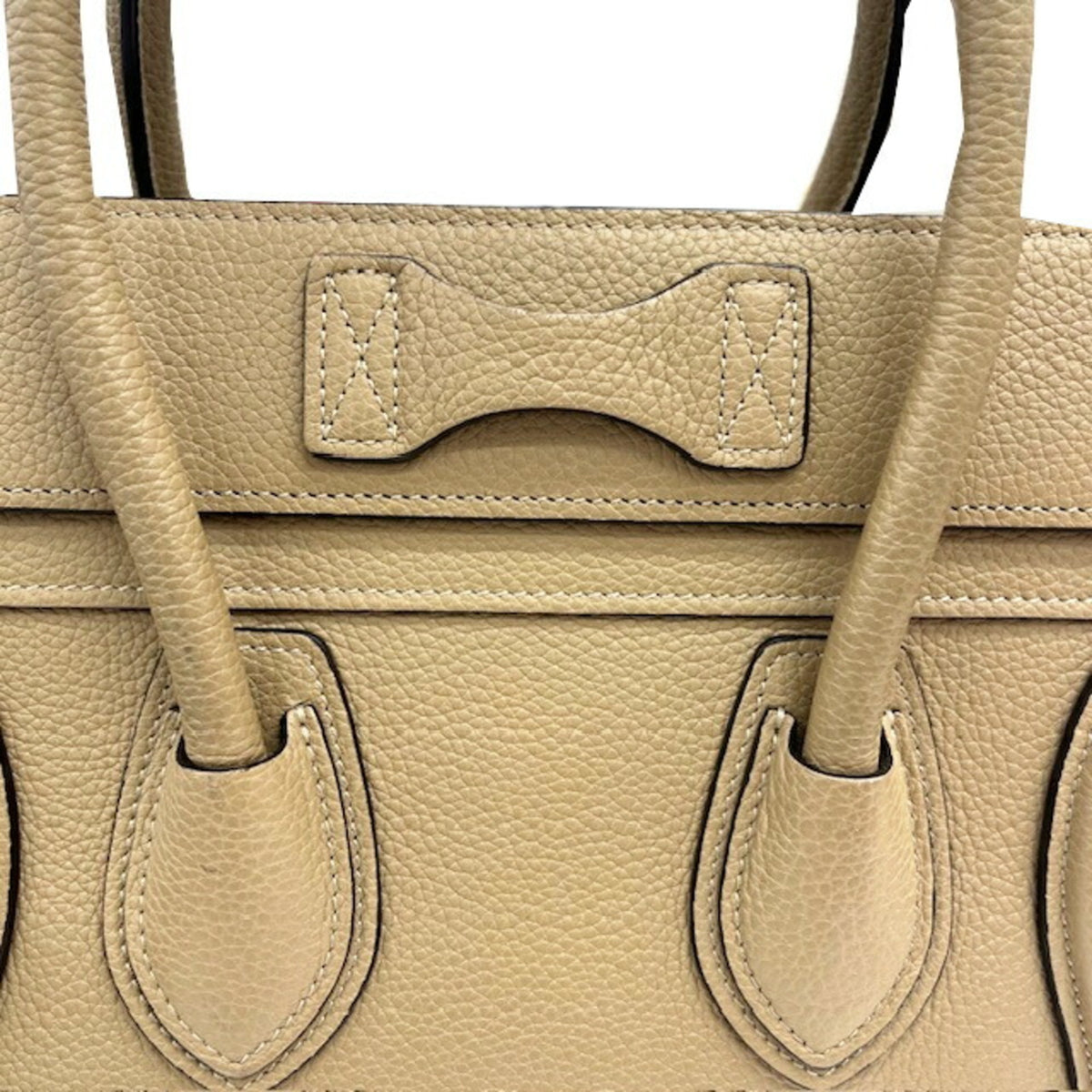 Celine Grayish Leather Handbag Tote Bag (Pre-Owned)