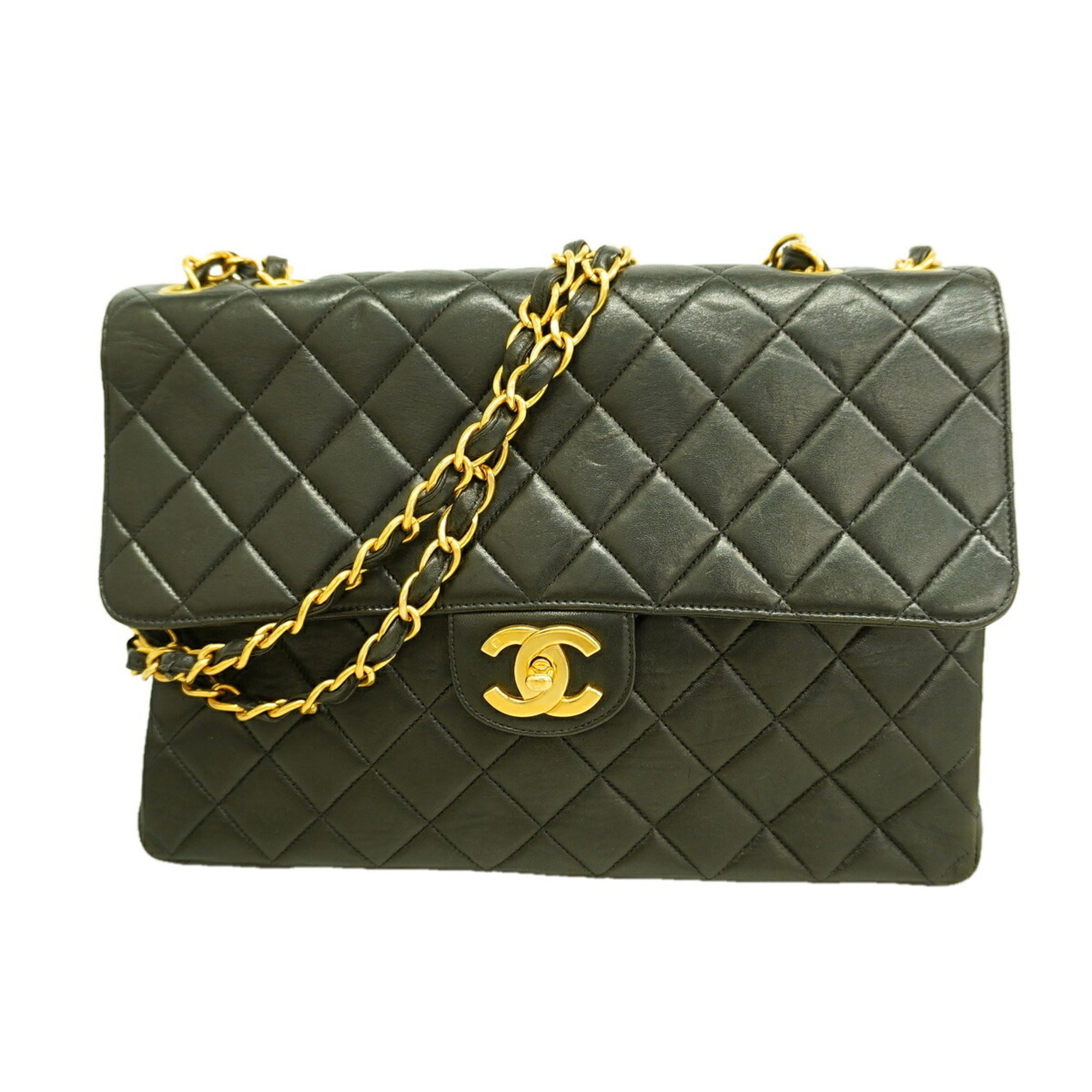 Chanel Black Leather Shoulder Bag (Pre-Owned)