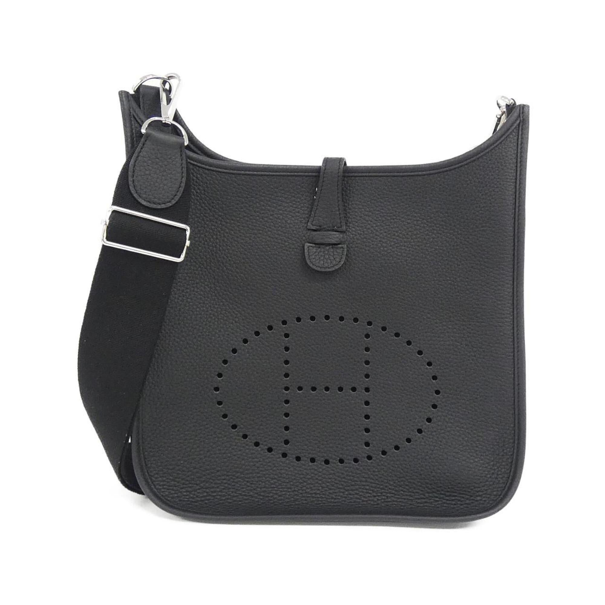 Hermes Black Taurillon Clemence Leather Shoulder Bag (Pre-Owned)