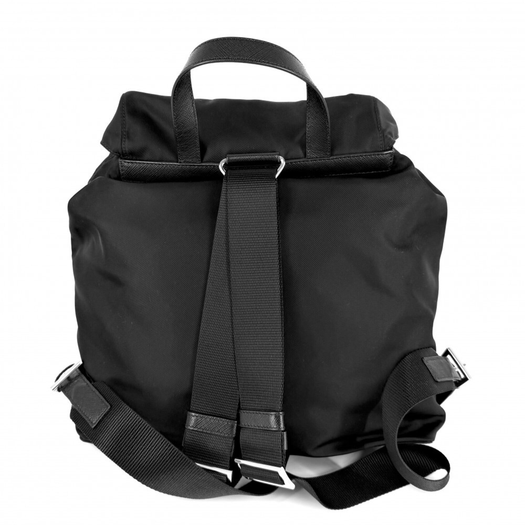 Prada Black White Nylon Leather (Pre-Owned)