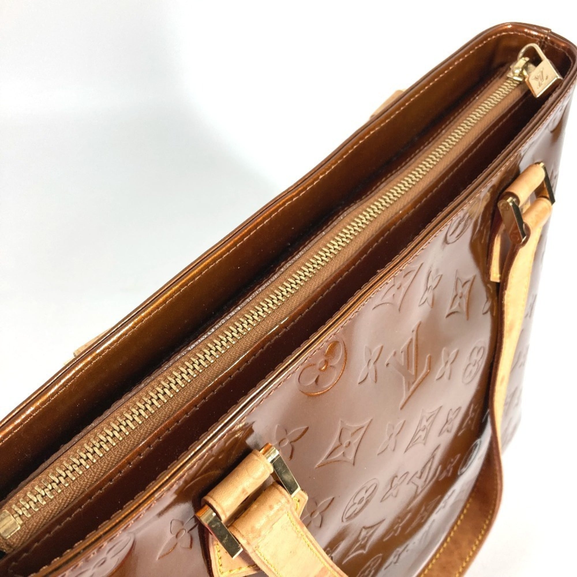 Louis Vuitton Bronze Brown Monogram Vernis Shoulder Bag Tote Bag (Pre-Owned)