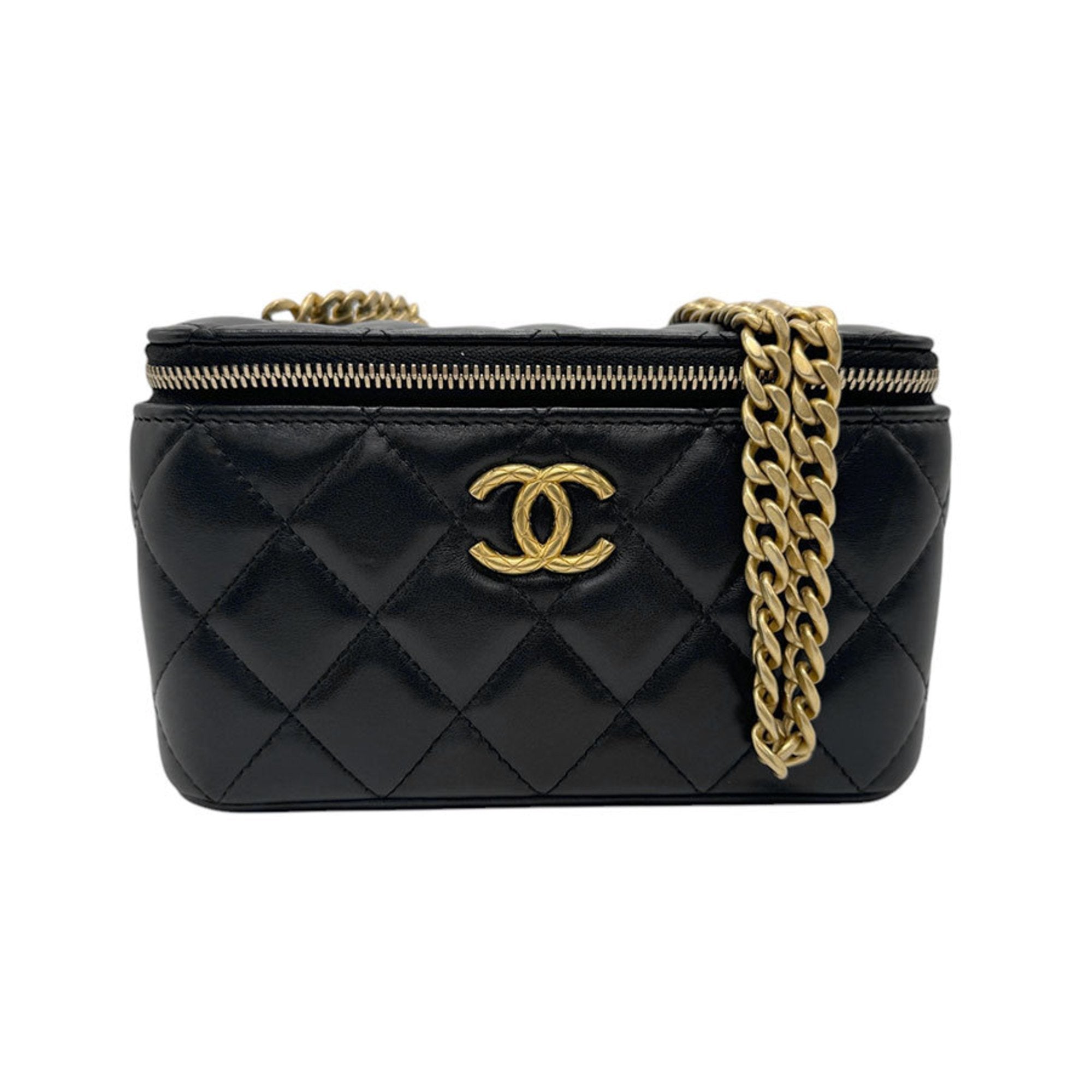 Chanel Black Leather Shoulder Bag (Pre-Owned)