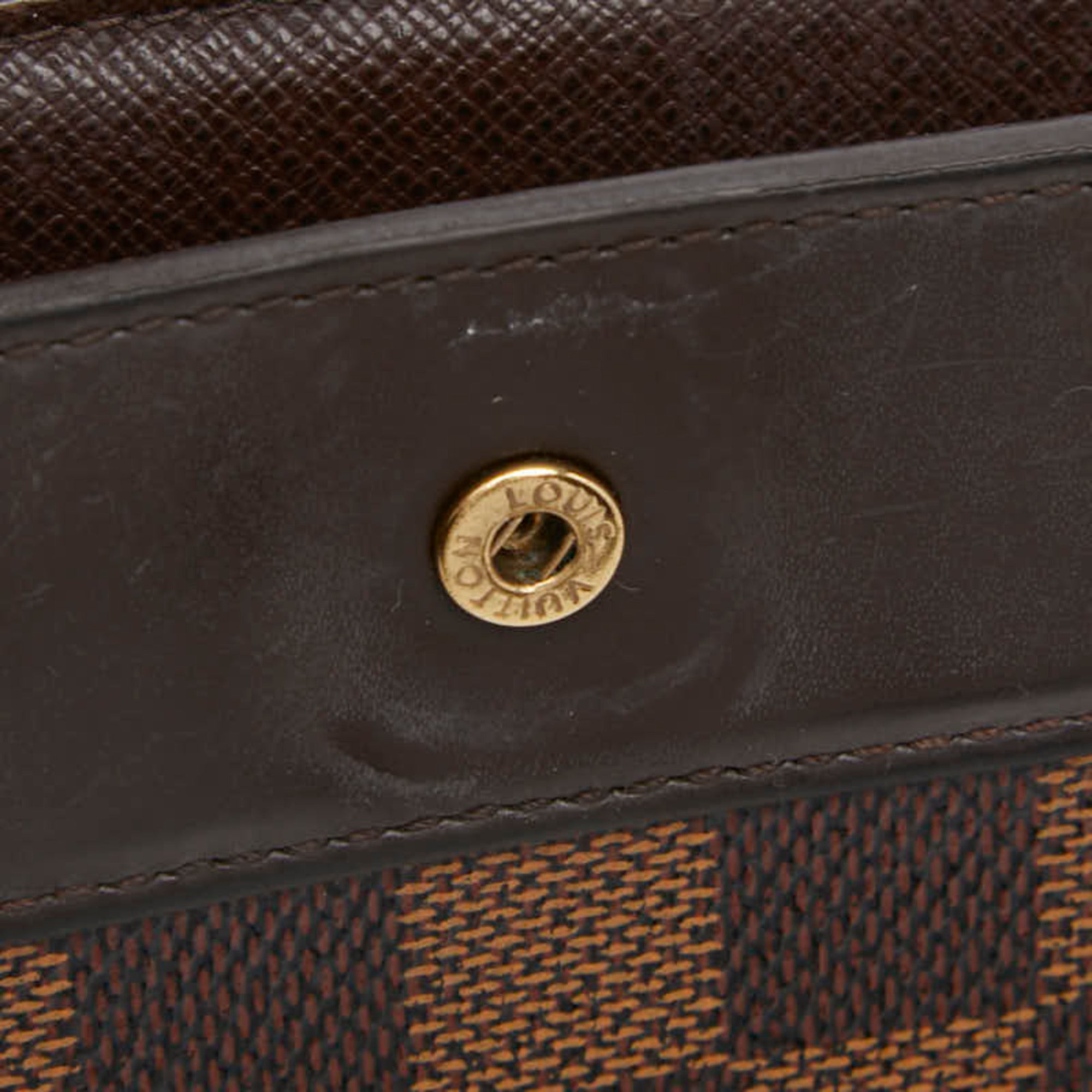Louis Vuitton Damier Brown Ebene Pvc Leather Wallet (Bi-Fold) (Pre-Owned)