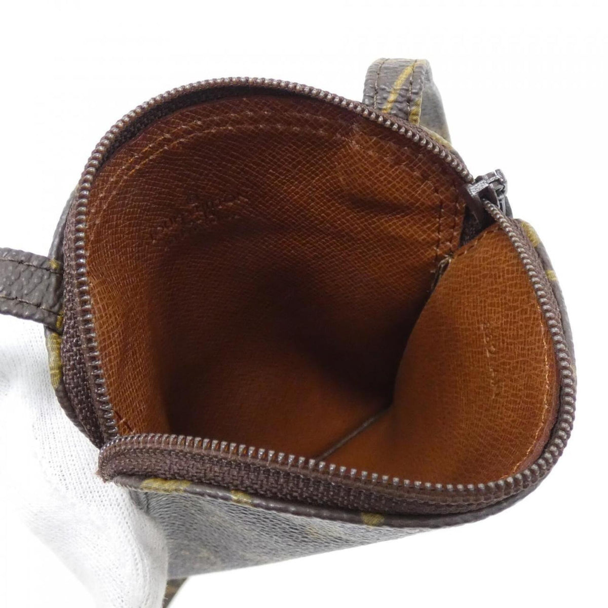 Louis Vuitton Marron Coated Canvas Pochette Pouch (Pre-Owned)