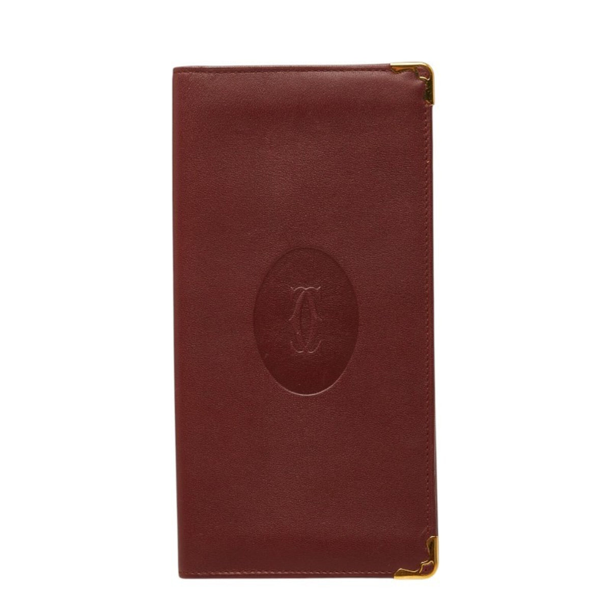 Cartier Bordeaux Leather Long Wallet (Bi-Fold) (Pre-Owned)