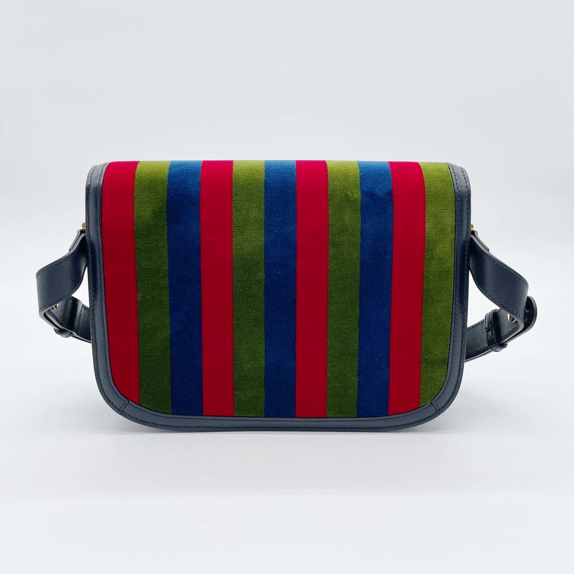 Gucci Navy Leather Shoulder Bag (Pre-Owned)