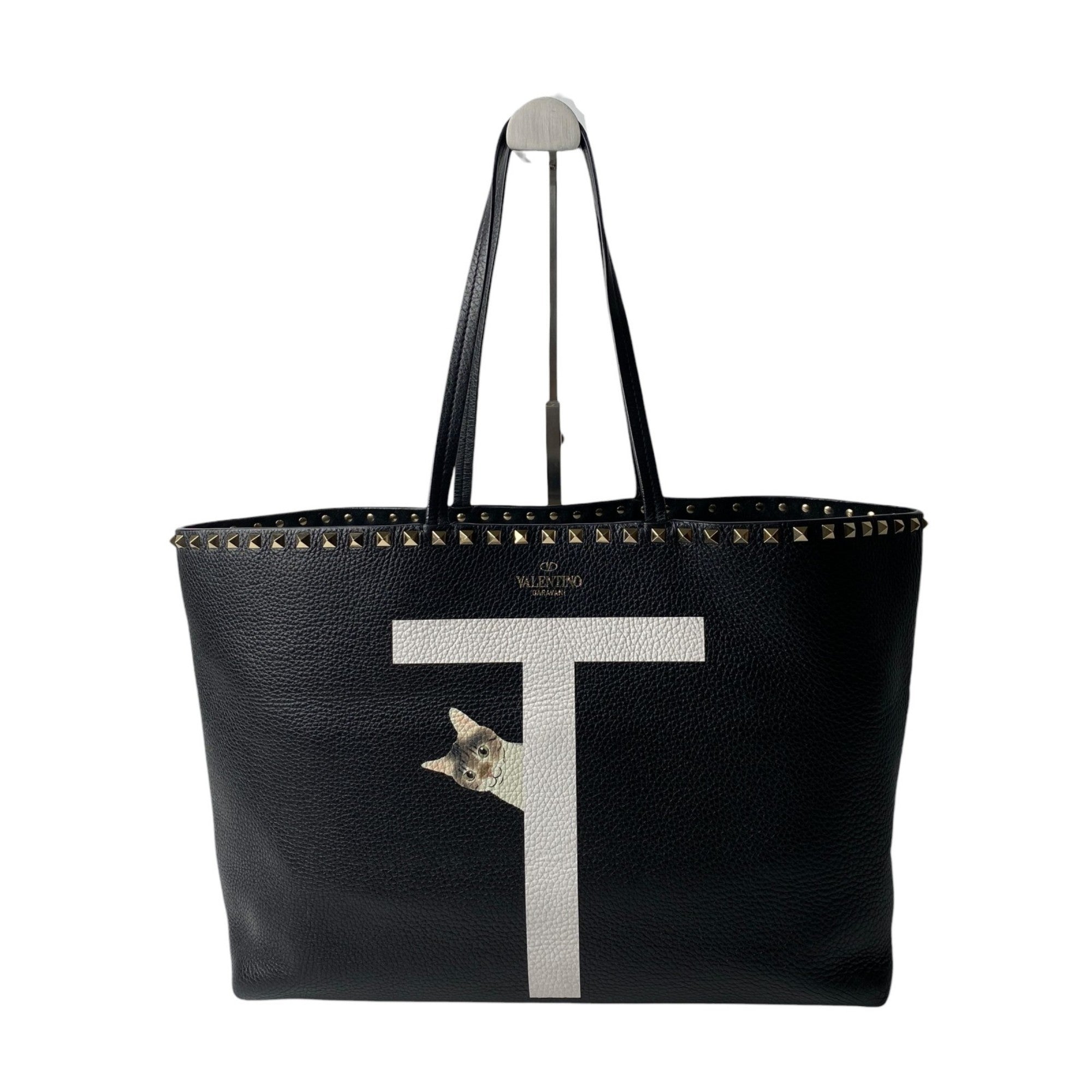 Valentino Black Leather Tote Bag (Pre-Owned)