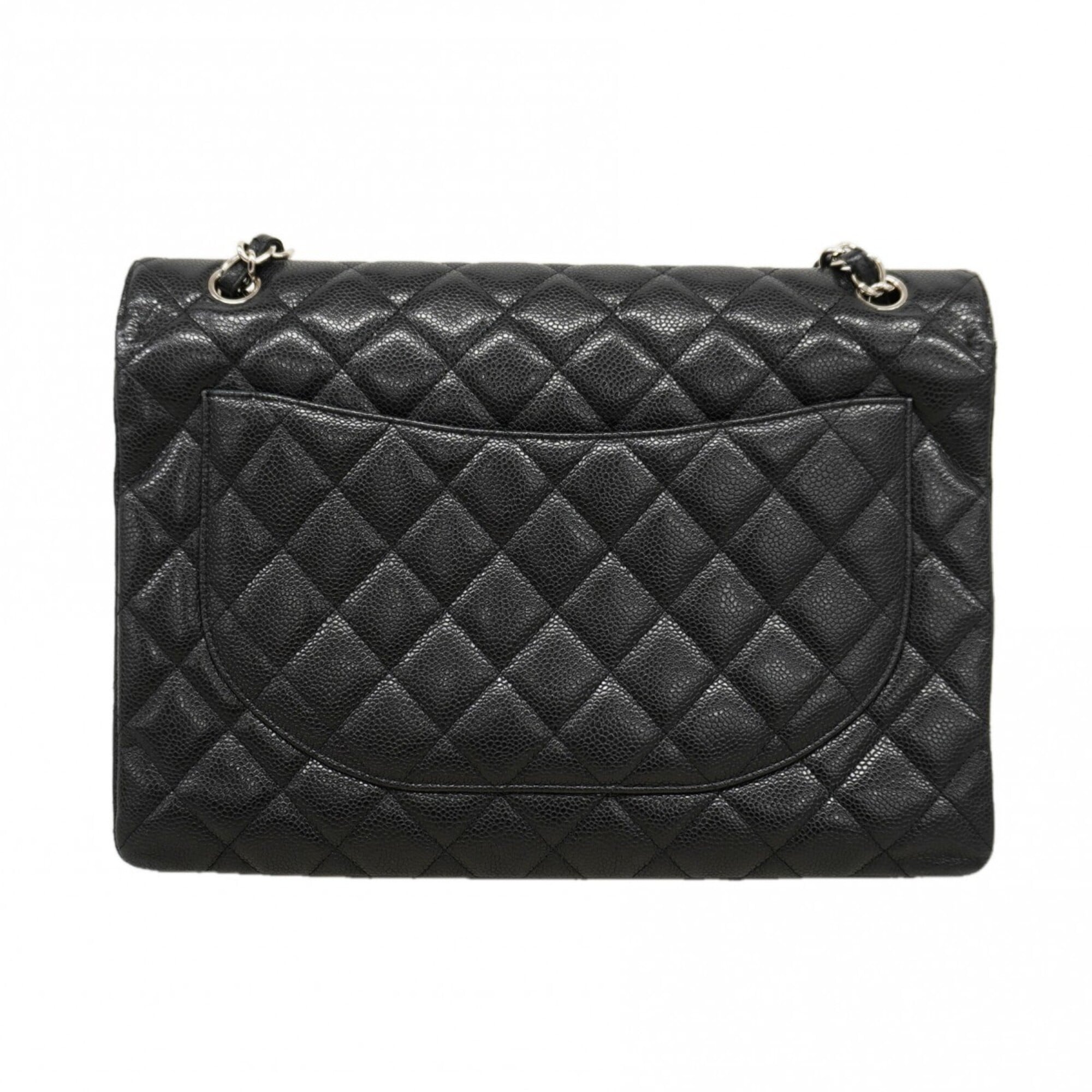 Chanel Black Grained Calfskin Shoulder Bag (Pre-Owned)