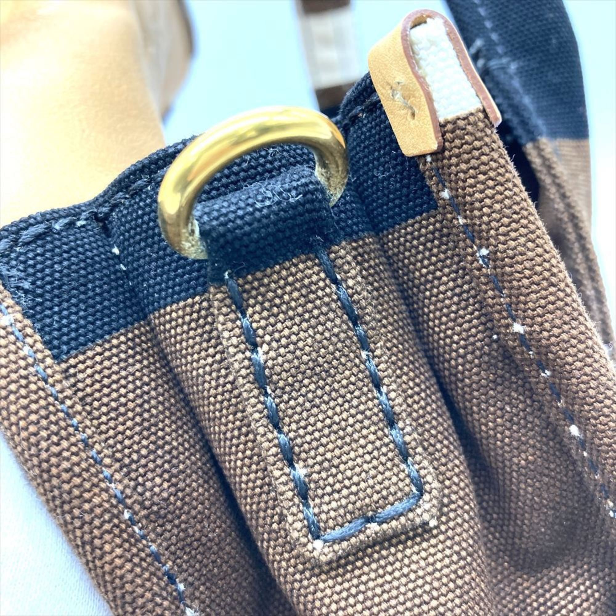 Prada Brown Multi-Color Canvas Handbag (Pre-Owned)