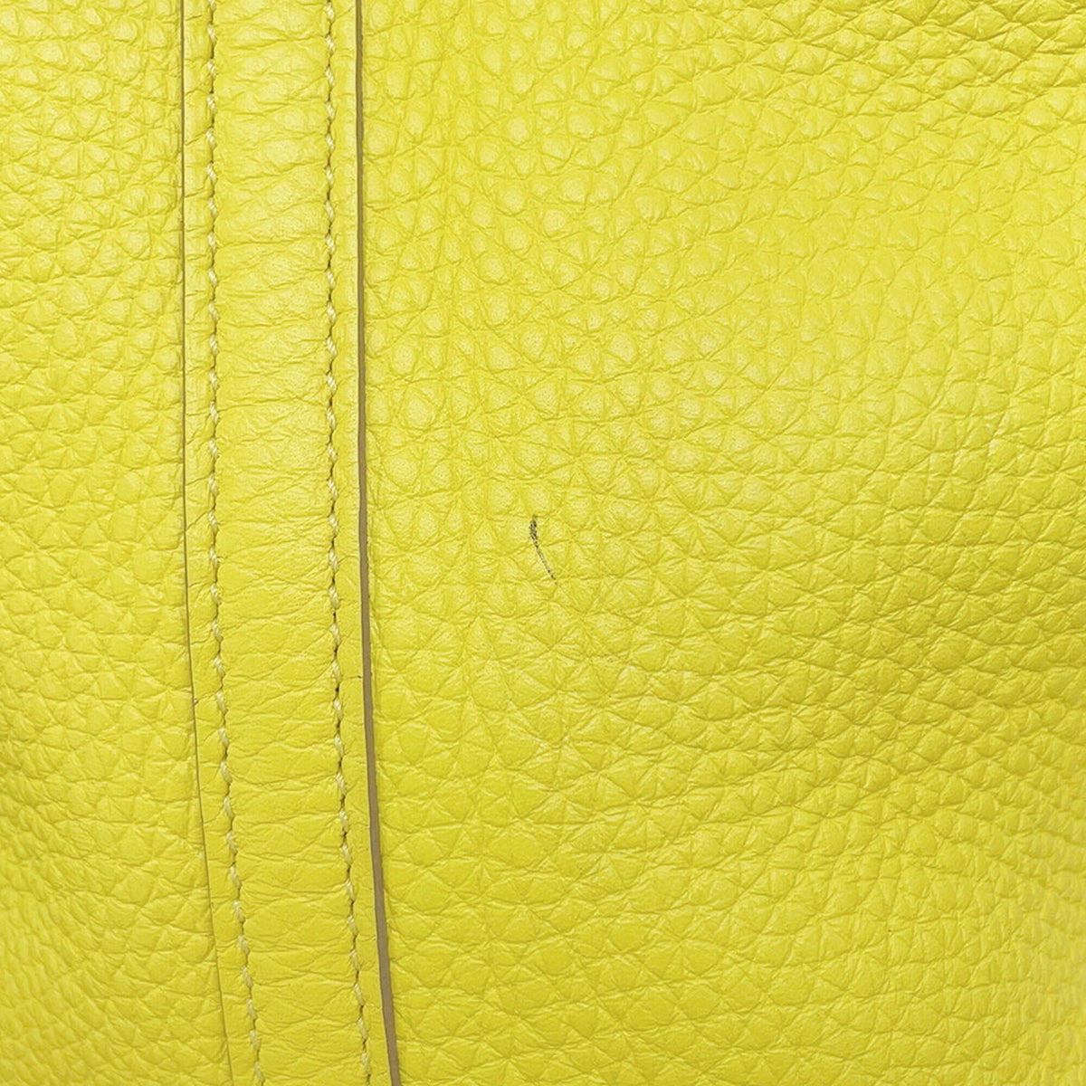 Hermes Lime Taurillon Clemence Leather Handbag Tote Bag (Pre-Owned)