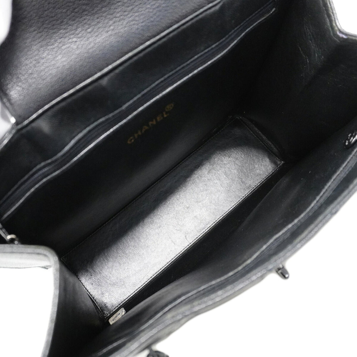 Chanel Black Grained Calfskin Tote Bag (Pre-Owned)