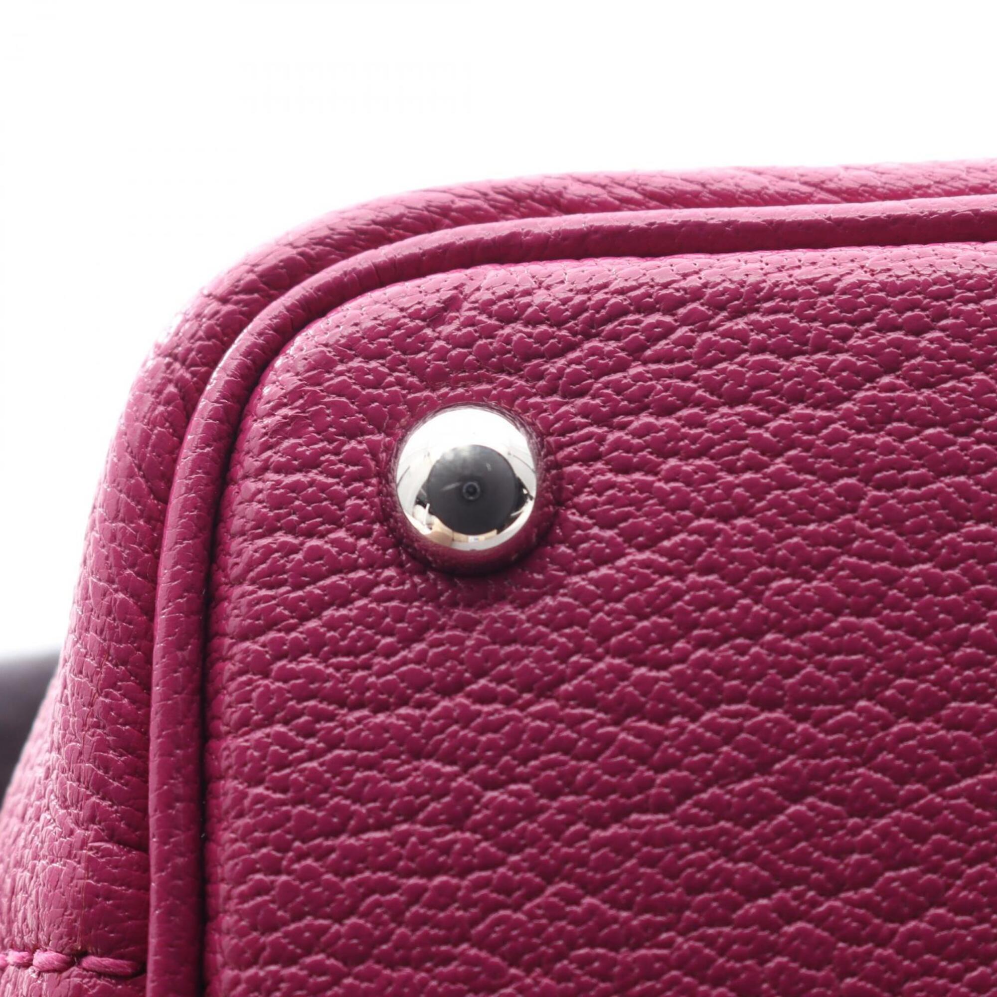 Hermes Purple Rose Purple Chevre Leather Leather Handbag (Pre-Owned)