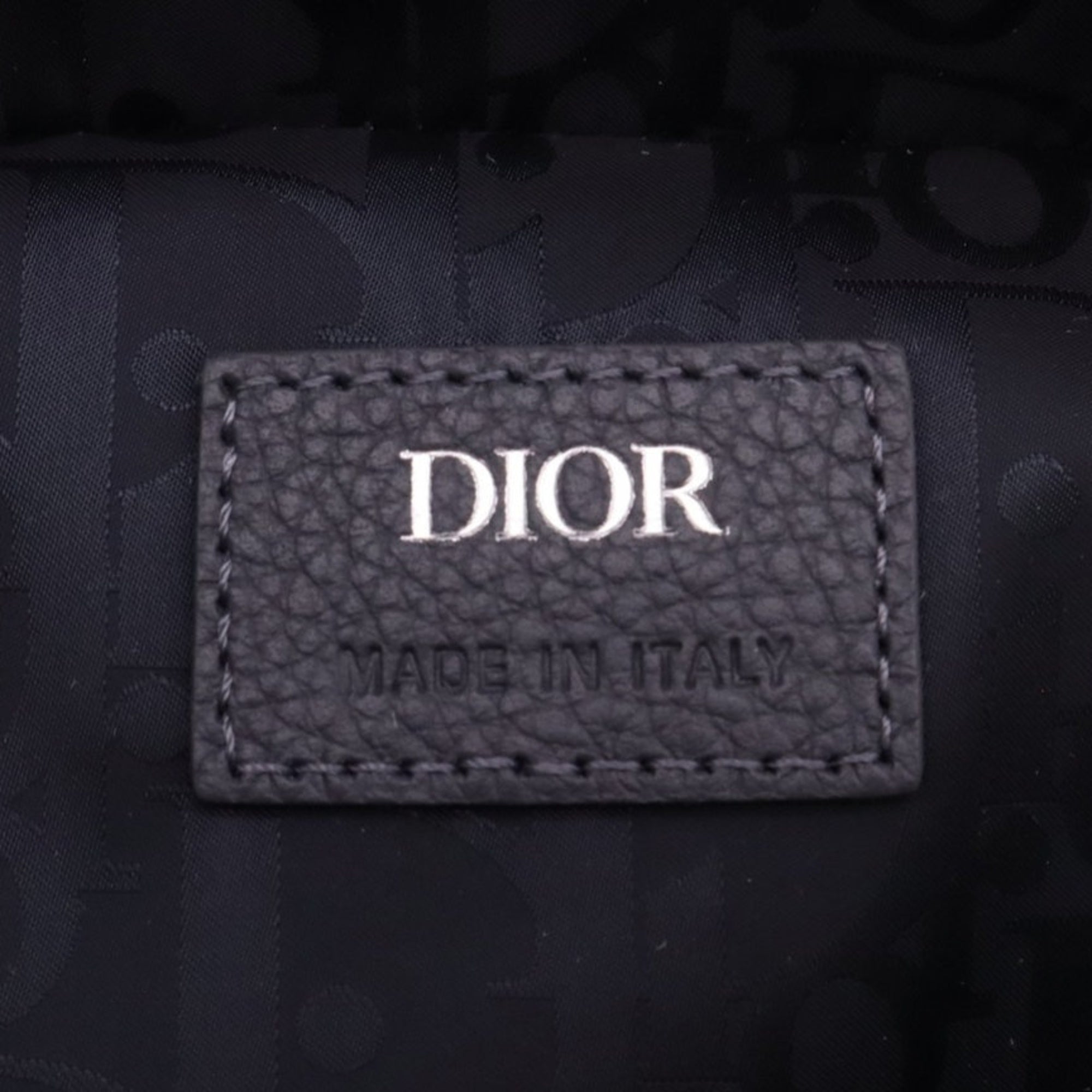 Christian Dior Gray Leather Messenger Bag Shoulder Bag (Pre-Owned)